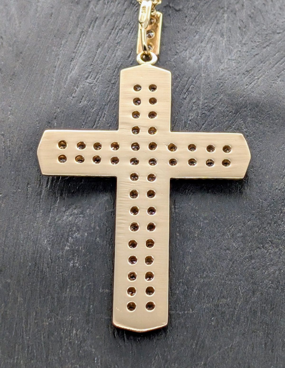 Brillanten Anhänger kreuz Jesus 585/14K 28,90Gr. Gelbgold Goldanhänger 5,0ct#553