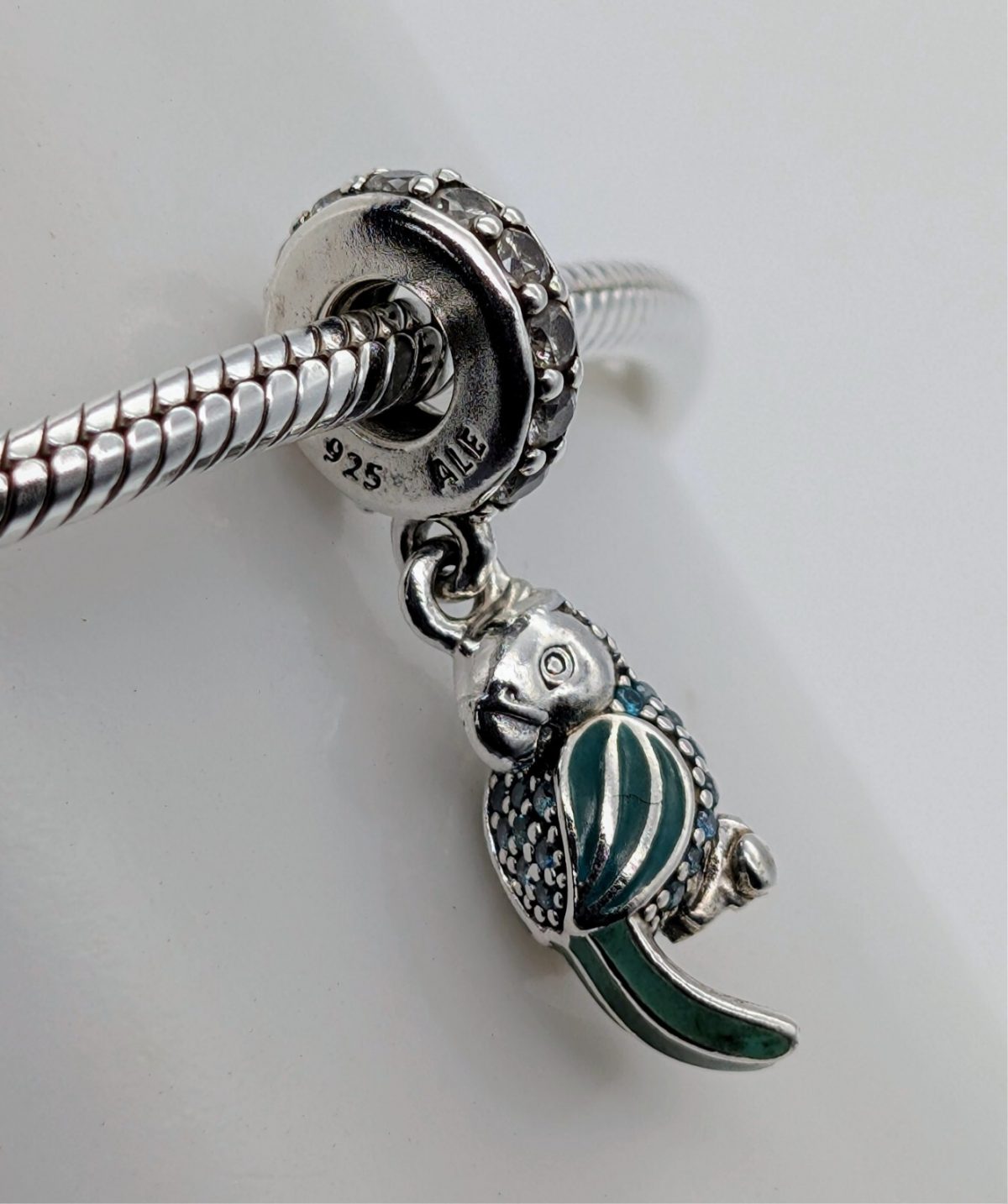 Pandora Papagai Charm Armband 925 ALE für Pandora Armbänder