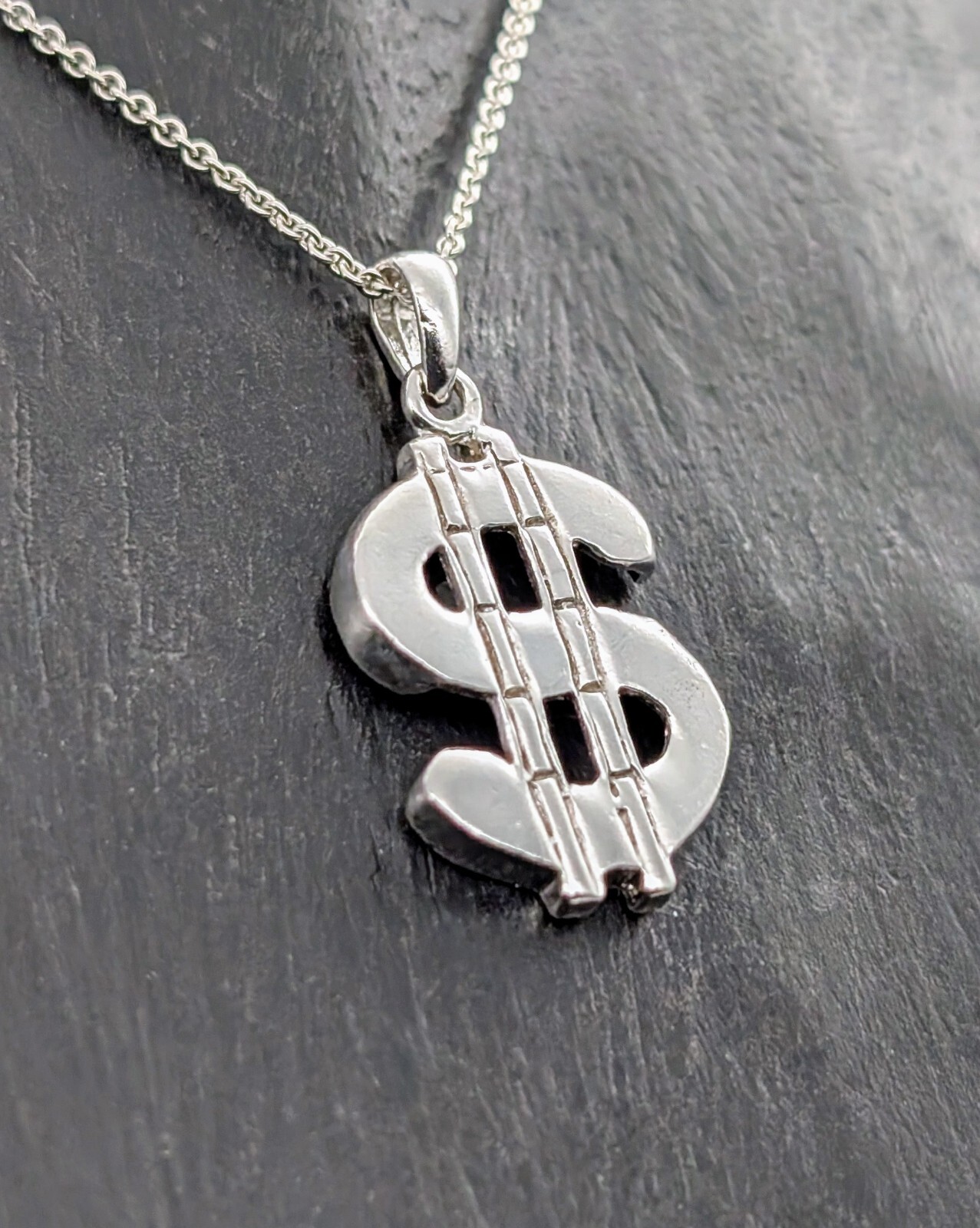 Anhänger Dollar 925 Sterling Silber Anhänger für Halsketten 3,60Gr