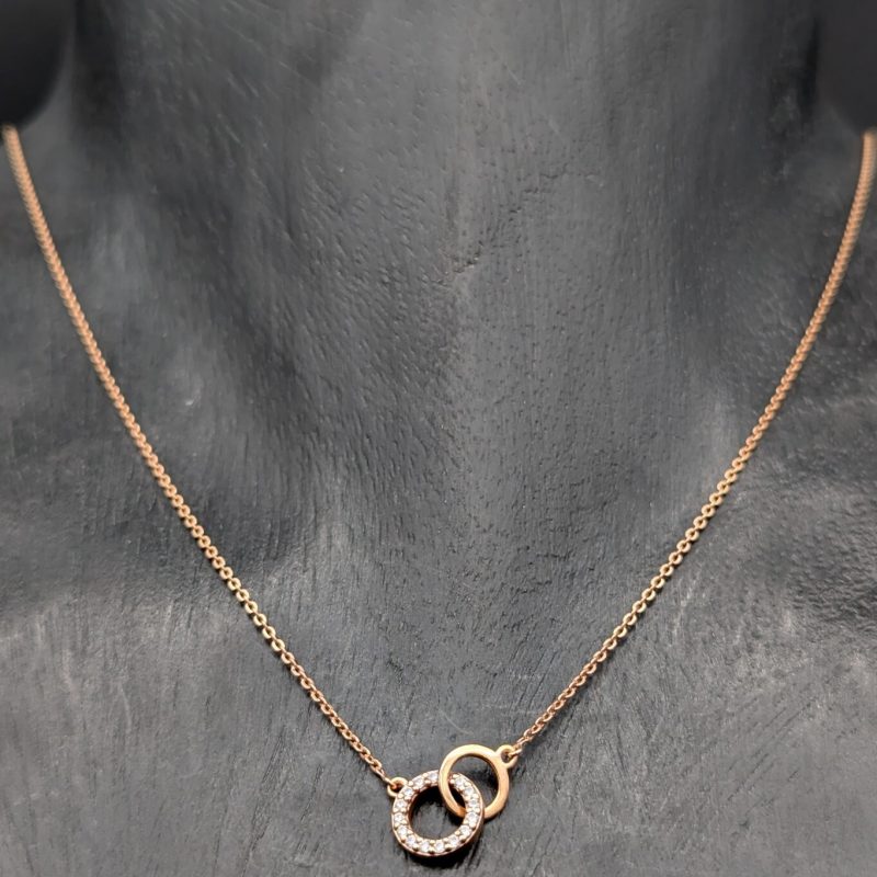 Collier Halskette Gliederkette 925 Sterling Silber Rose Kette 43,50cm 2,30Gr.