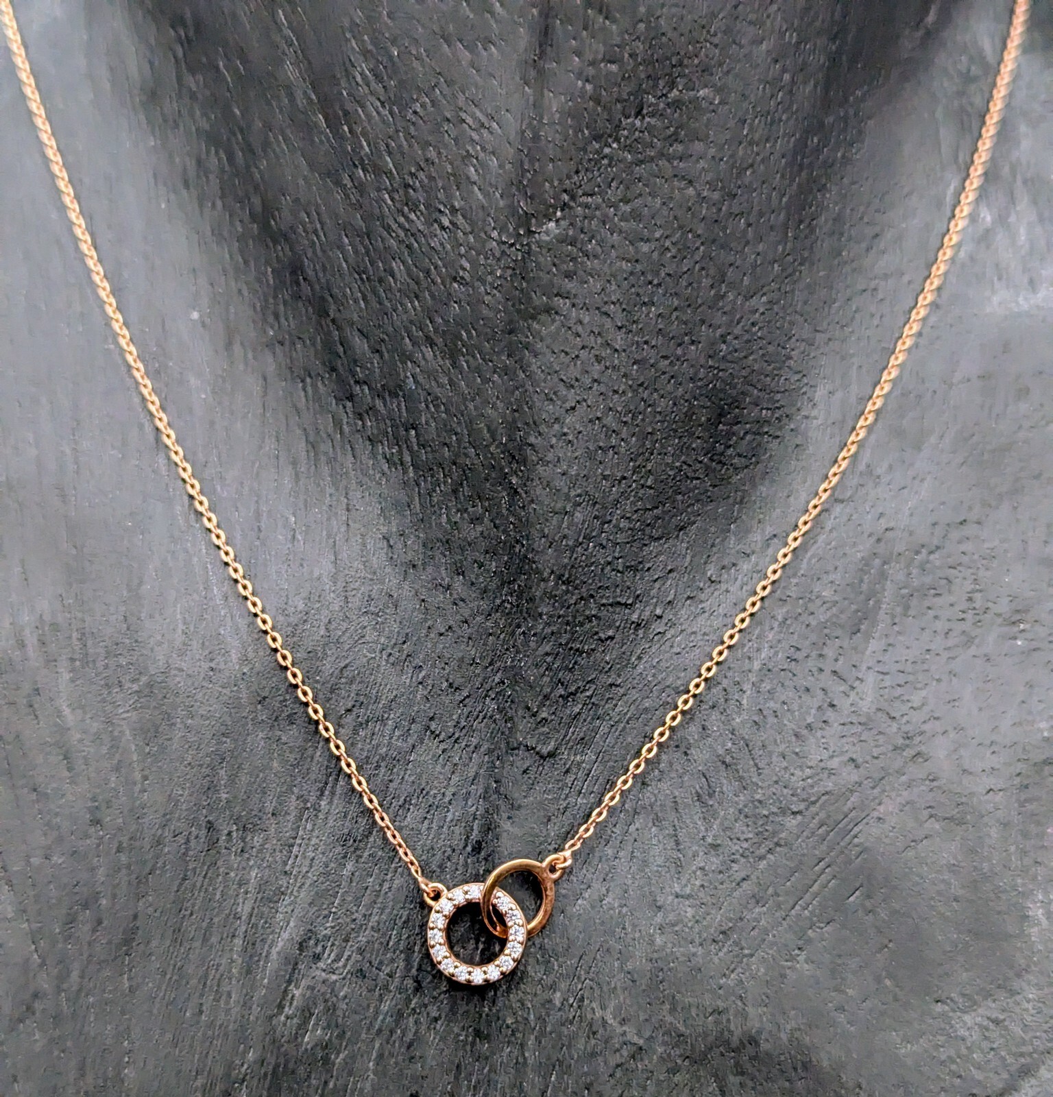 Collier Halskette Gliederkette 925 Sterling Silber Rose Kette 43,50cm 2,30Gr.