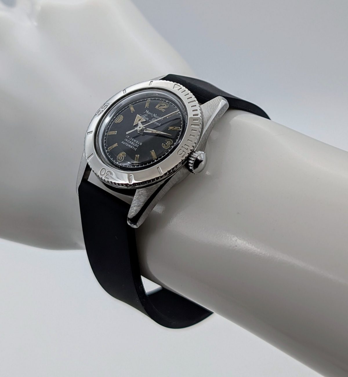 Marc Nicolet Skin Diver Handaufzug Uhr Ø29mm Uhr Vintage #613