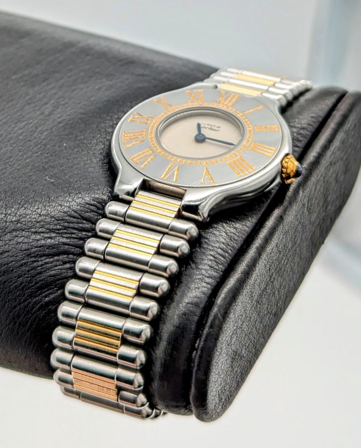 Cartier Santos Galbée 187901 Stahl/Gold 18K Uhr Two Row 29mm Uhr Fullset #373