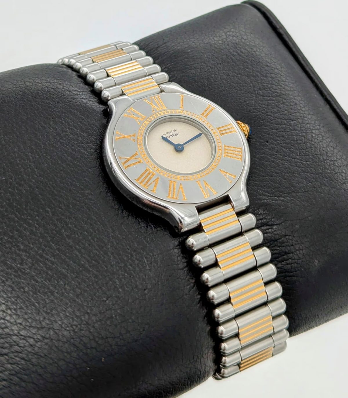 Cartier Santos Galbée 187901 Stahl/Gold 18K Uhr Two Row 29mm Uhr Fullset #373