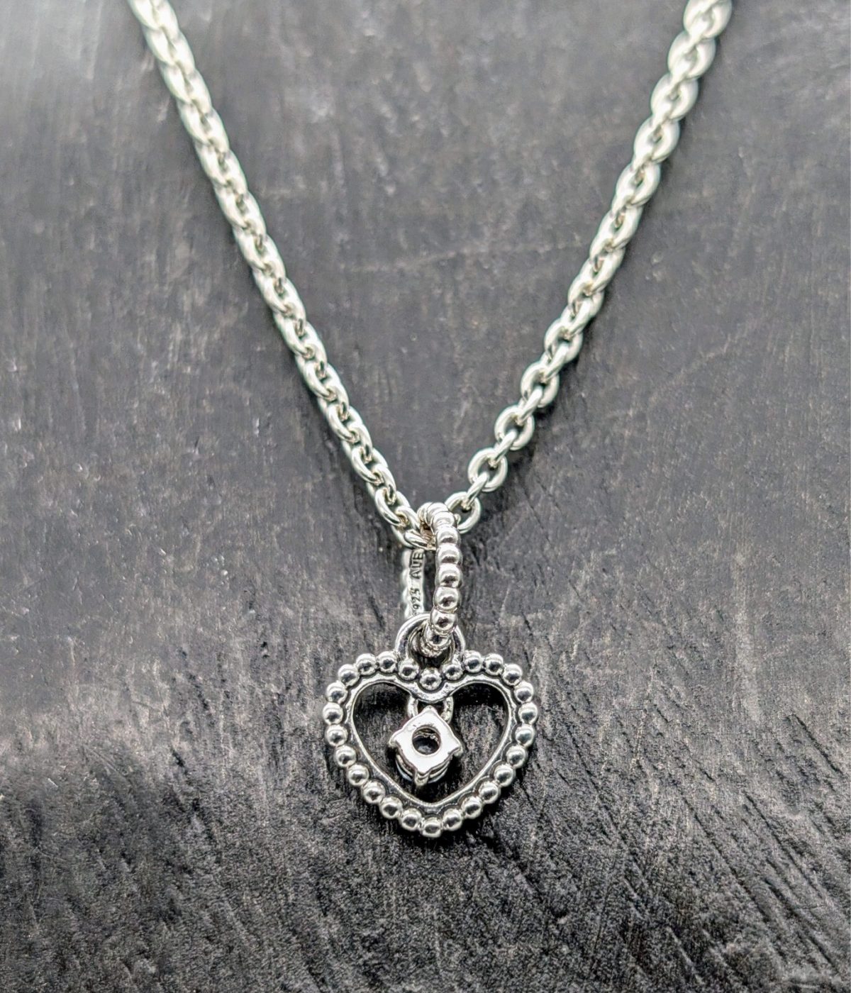 Pandora Herz Anhänger mit kette 60cm 925 ALE Sterling Silber 8,30Gramm