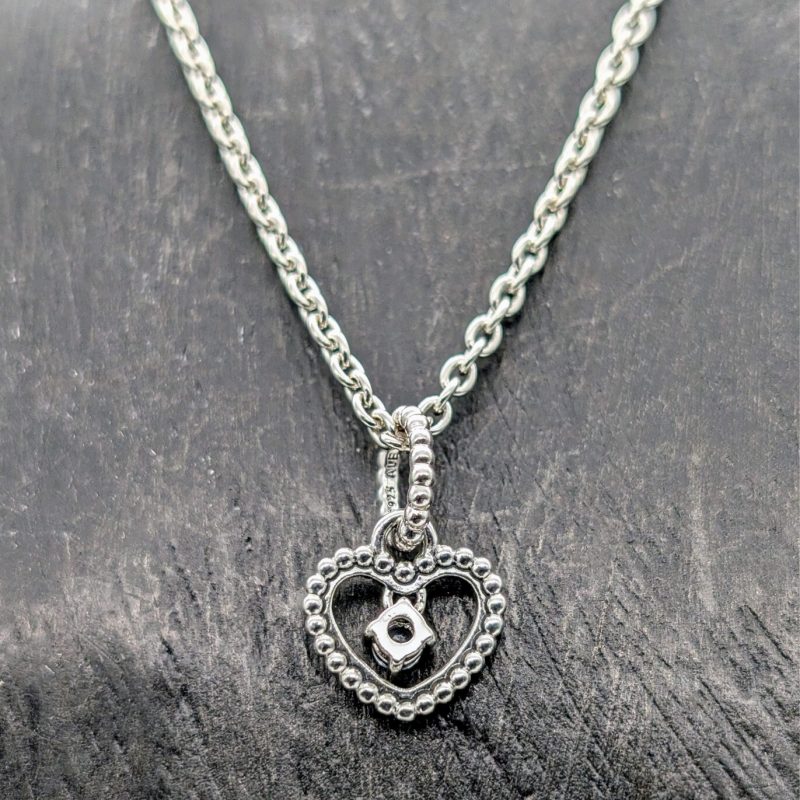 Pandora Herz Anhänger mit kette 60cm 925 ALE Sterling Silber 8,30Gramm