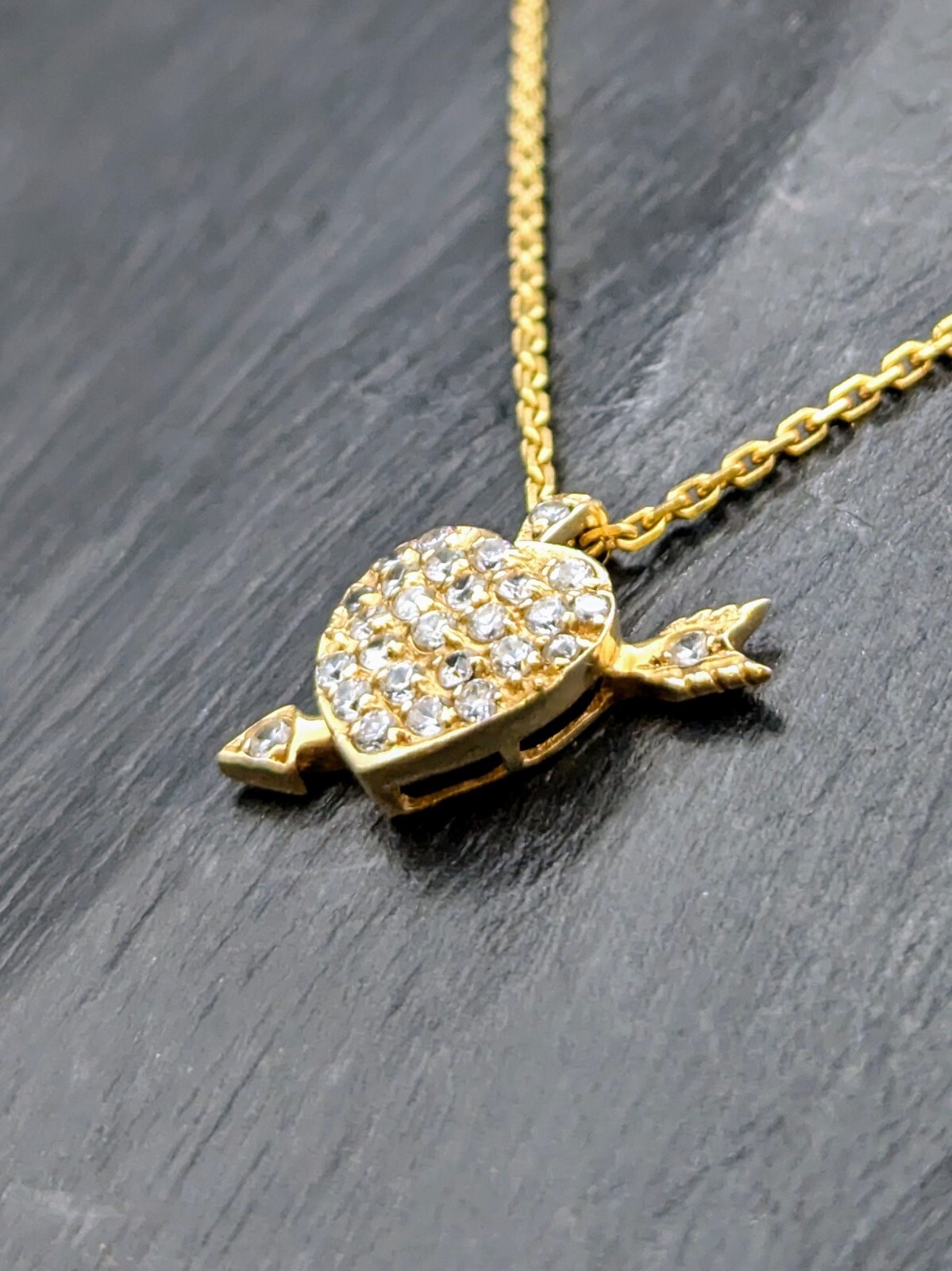 Herz Anhänger Amore 585/14K Unisex 2,85Gramm Gelbgold für Halsketten #67