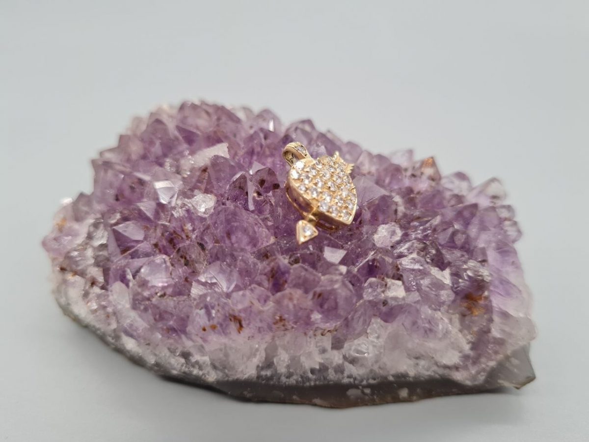 Herz Anhänger Amore 585/14K Unisex 2,85Gramm Gelbgold für Halsketten #67
