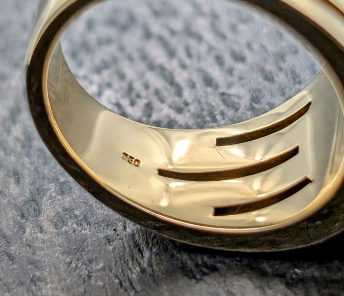 Jette Joop 750/18K Gelbgold 0,29ct Brillant Ring - 20,10g - Perlenring #1370