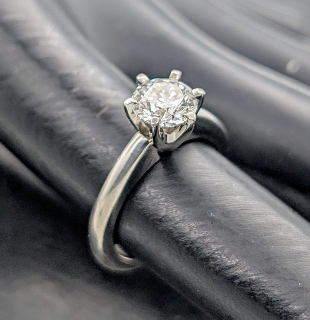 Brilliant Solitär 950 Platin | 1,01ct SI2 Verlobungsring -6,80g- Gr.47 #1356