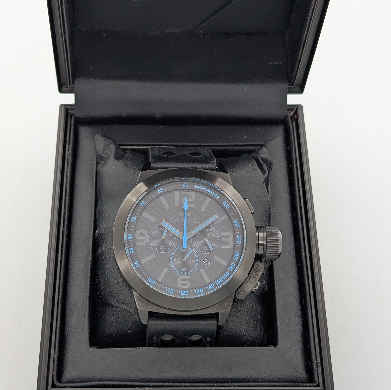 TW Steel Canteen Style TW-905 Ø50mm Quarz Uhr PVD Schwarz #1379