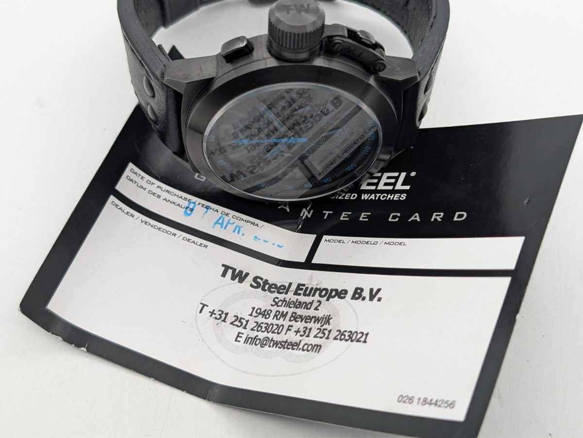 TW Steel Canteen Style TW-905 Ø50mm Quarz Uhr PVD Schwarz #1379