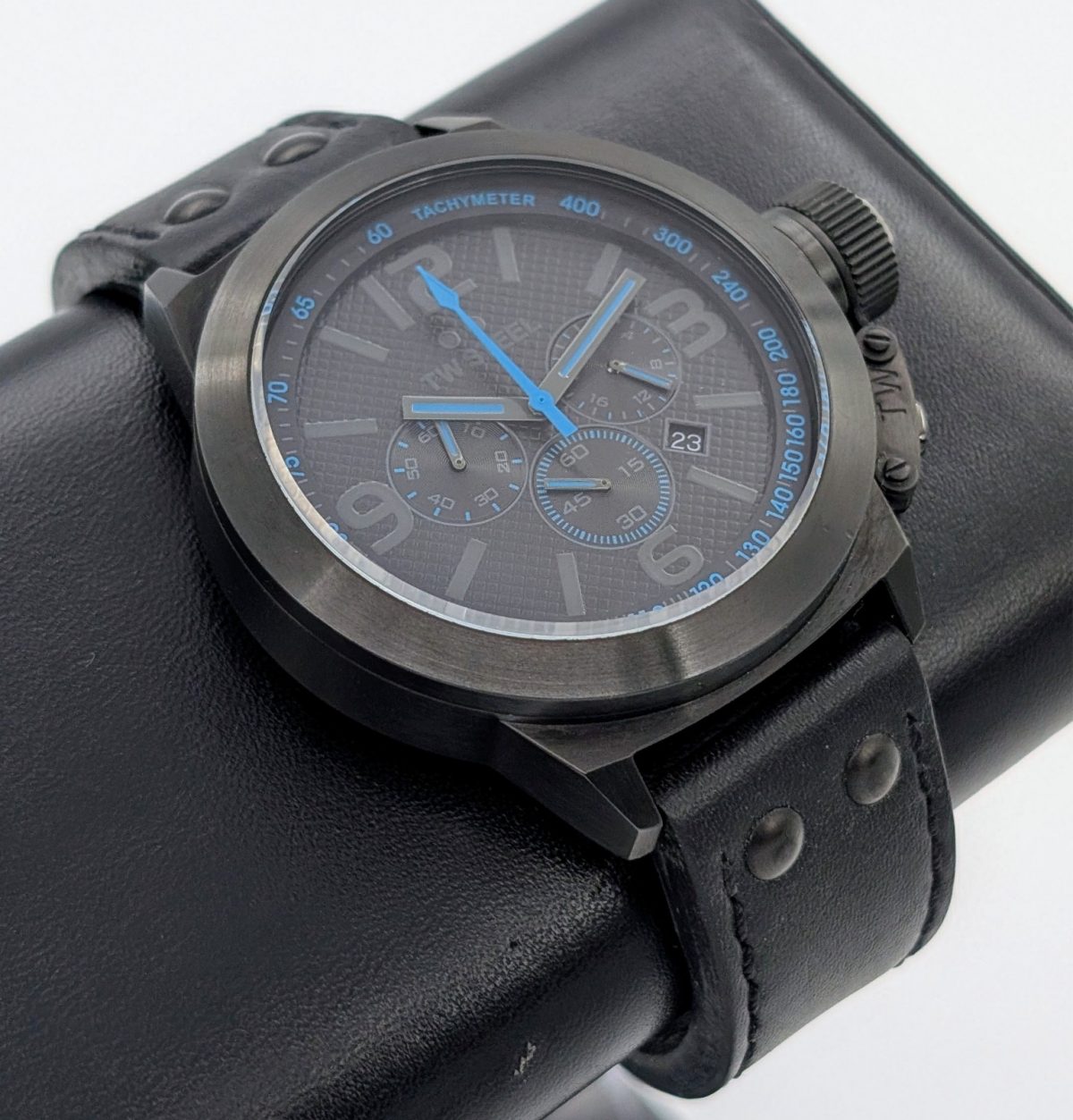 TW Steel Canteen Style TW-905 Ø50mm Quarz Uhr PVD Schwarz #1379