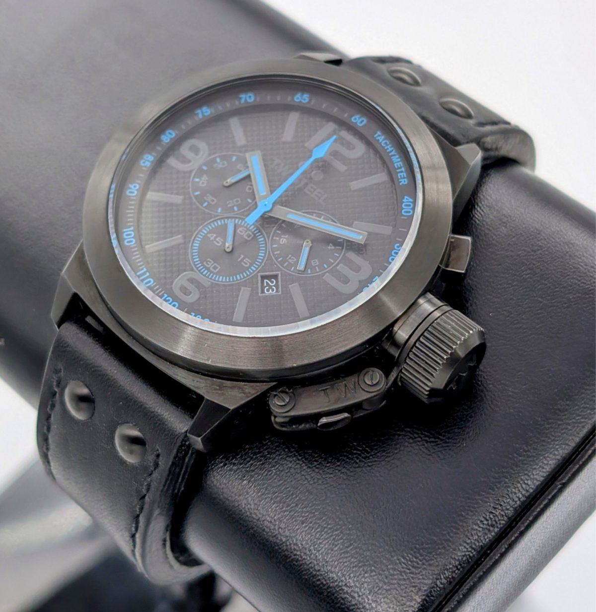 TW Steel Canteen Style TW-905 Ø50mm Quarz Uhr PVD Schwarz #1379