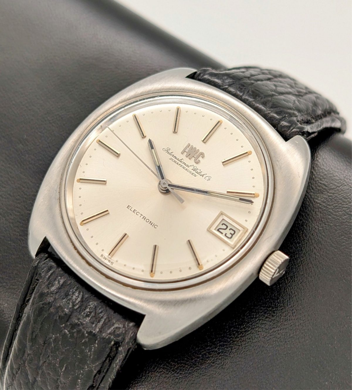 IWC Electronic Quartz | Ref.:3402 | Ø37mm | Silber/Dial | Stimmgabeluhr #1329