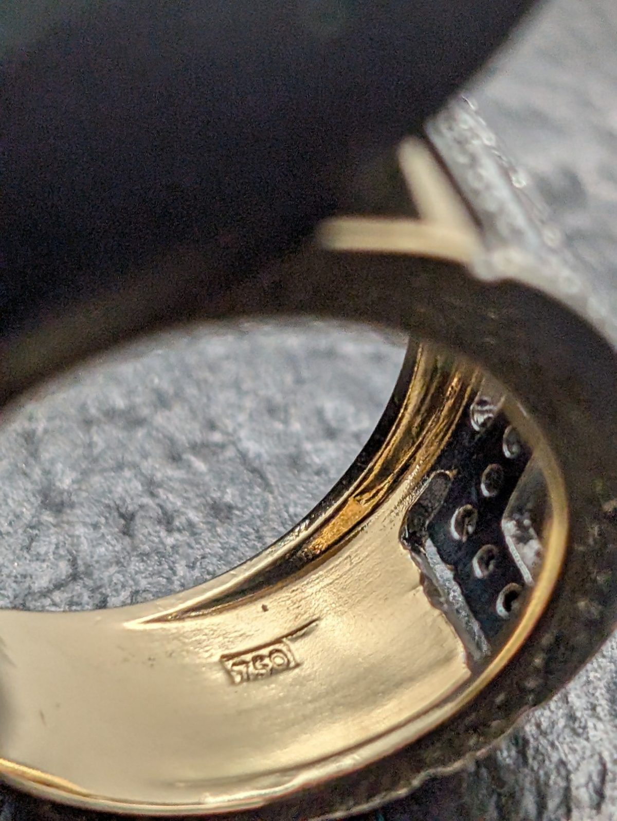 750/18K Gelbgold Medusa Brillanten Ring - 10,90g - Damenring [GR.51] #1432