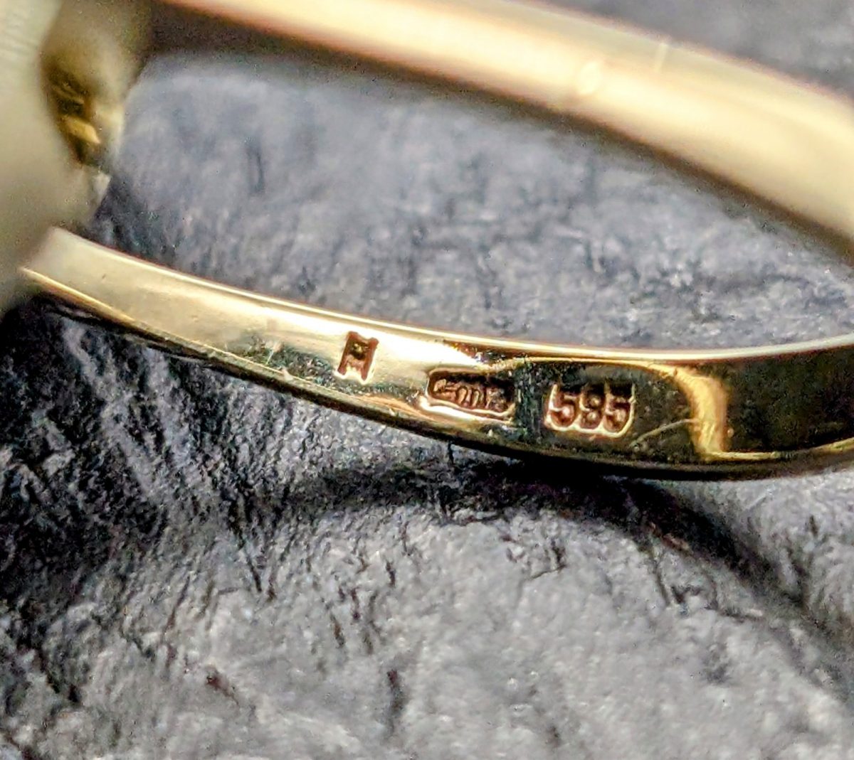 585/18K Gelbgold Lagenstein Brillanten Ring - 8,20g - Damenring [Gr.56] #1433