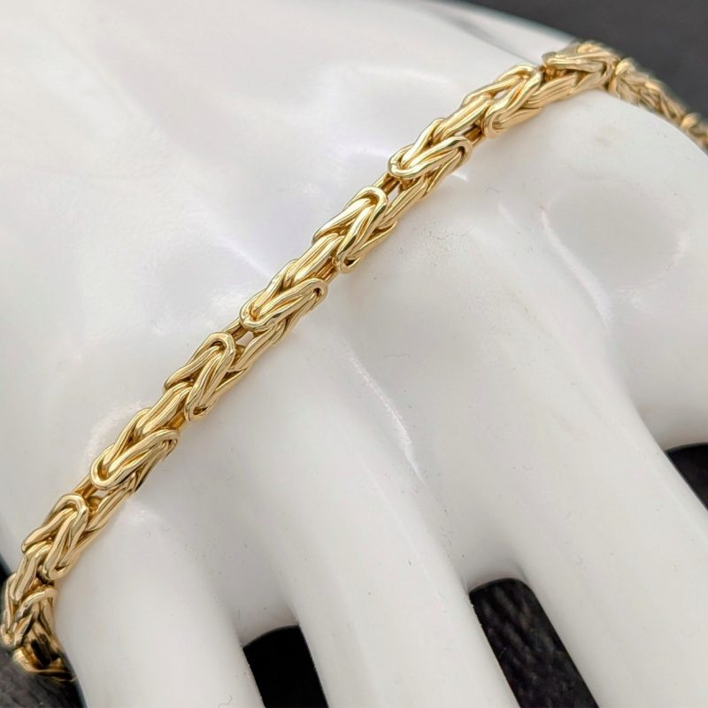 585/14K Gelbgold Armband- 6,25 g - Königskette 21cm Kette #1474