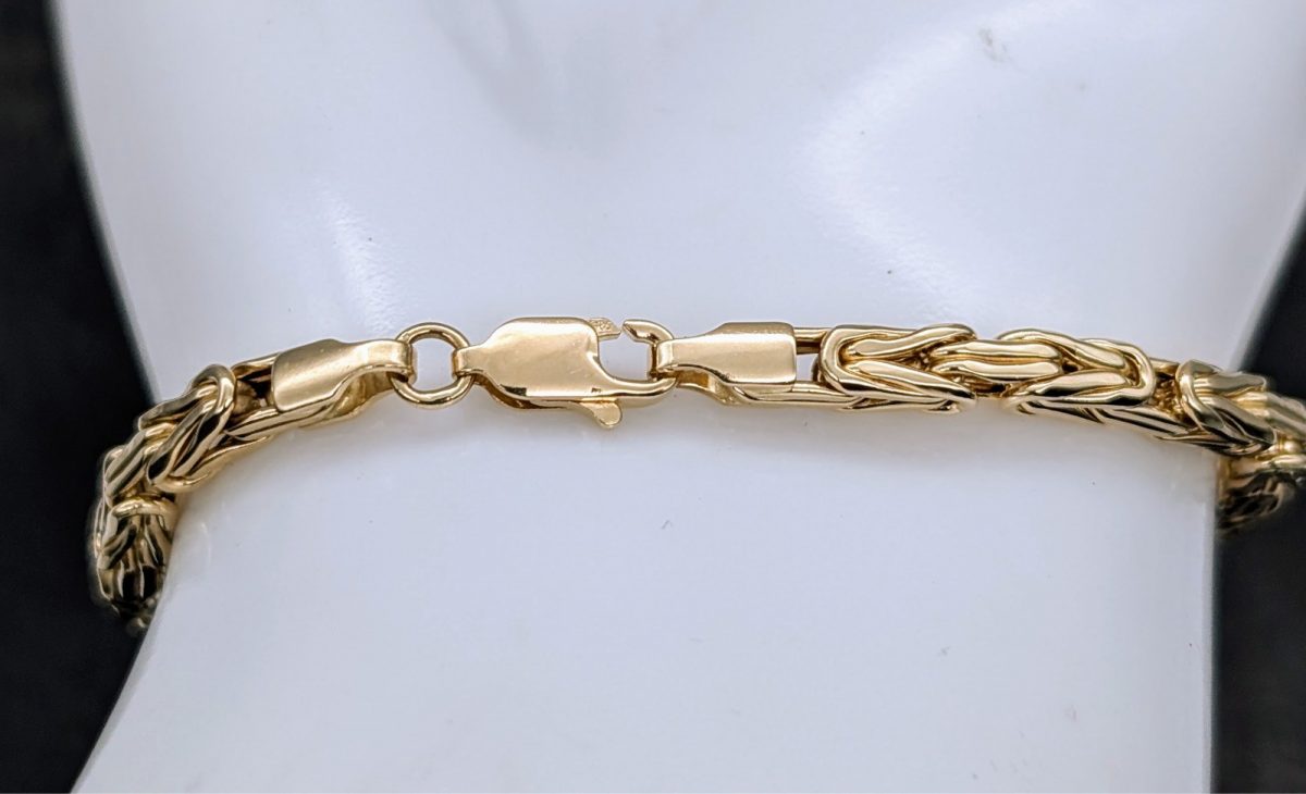 585/14K Gelbgold Armband- 6,25 g - Königskette 21cm Kette #1474