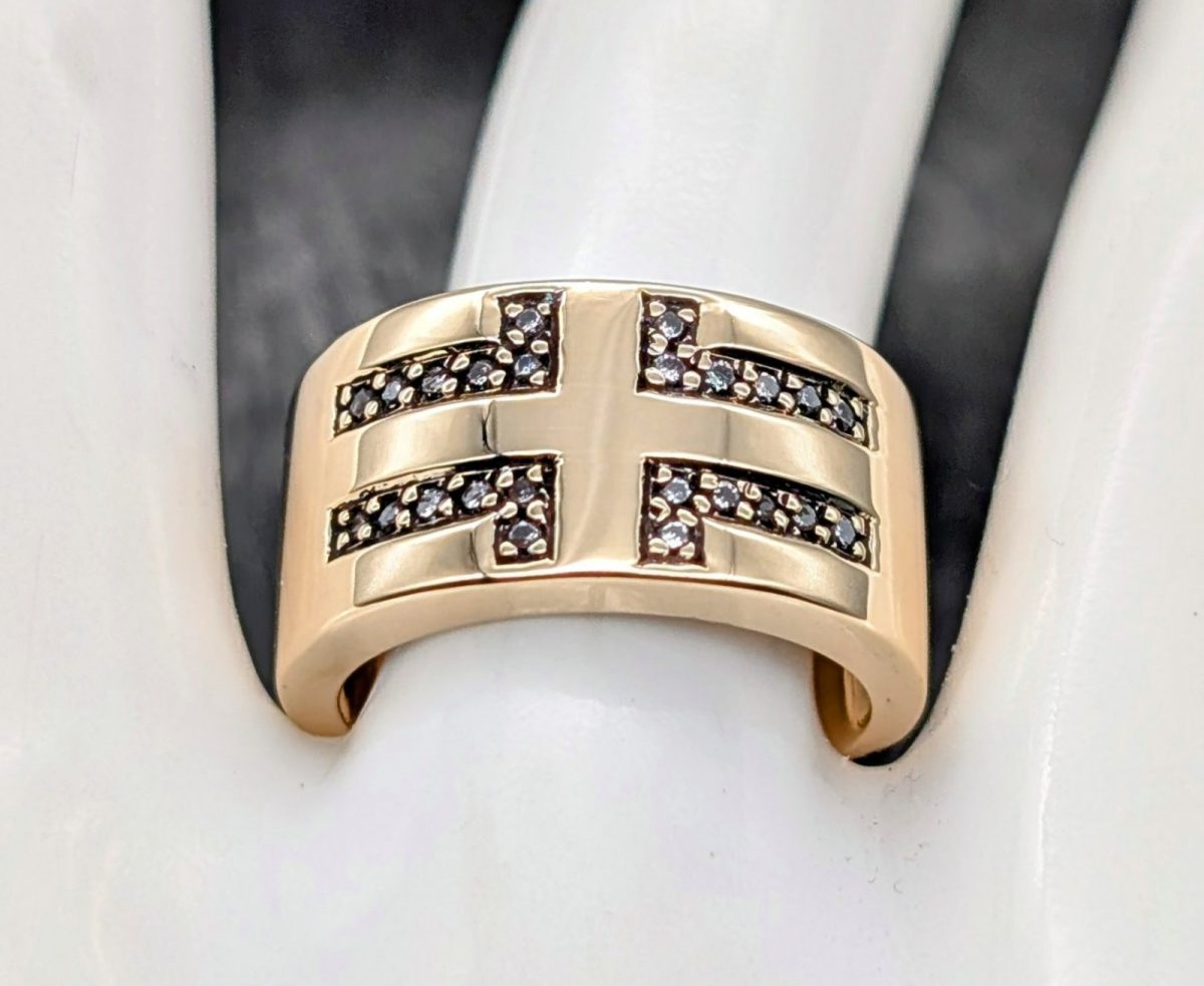 Christ 585/18K Gelbgold Brillanten Ring - 15,10g - Damenring [Gr.54] #1477