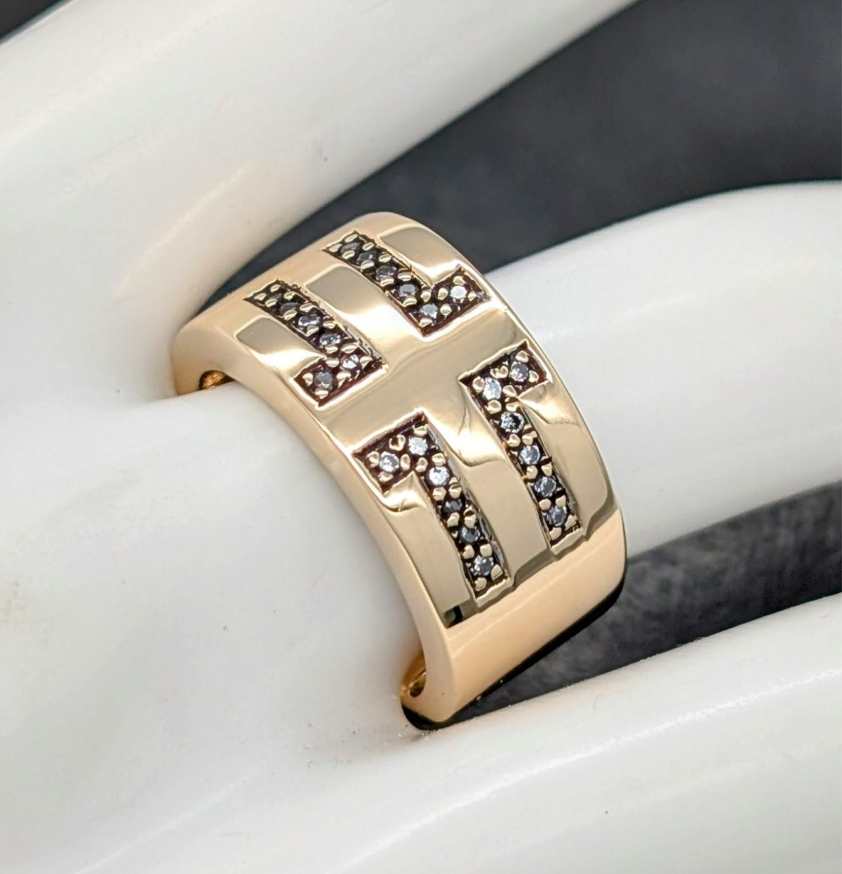 Christ 585/18K Gelbgold Brillanten Ring - 15,10g - Damenring [Gr.54] #1477