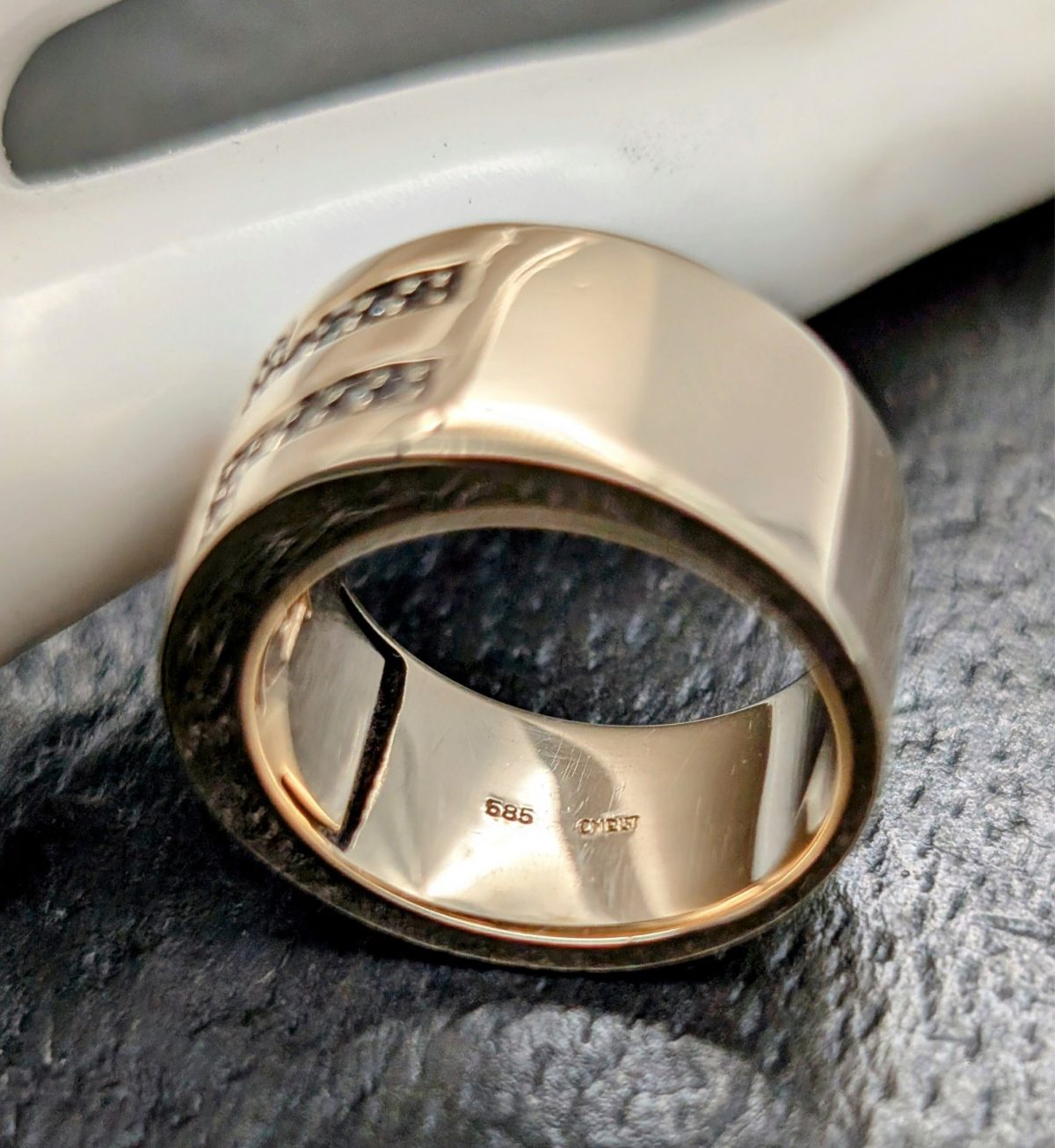 Christ 585/18K Gelbgold Brillanten Ring - 15,10g - Damenring [Gr.54] #1477