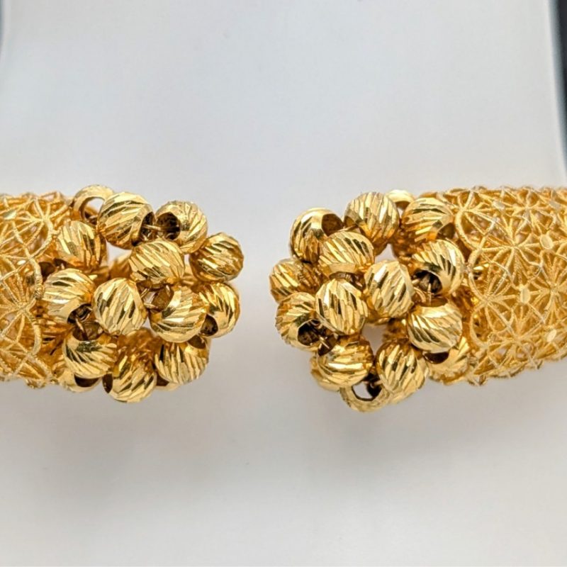 585/14K Gelbgold Flexibles Armreifen Armband- 17 g - 18cm #593
