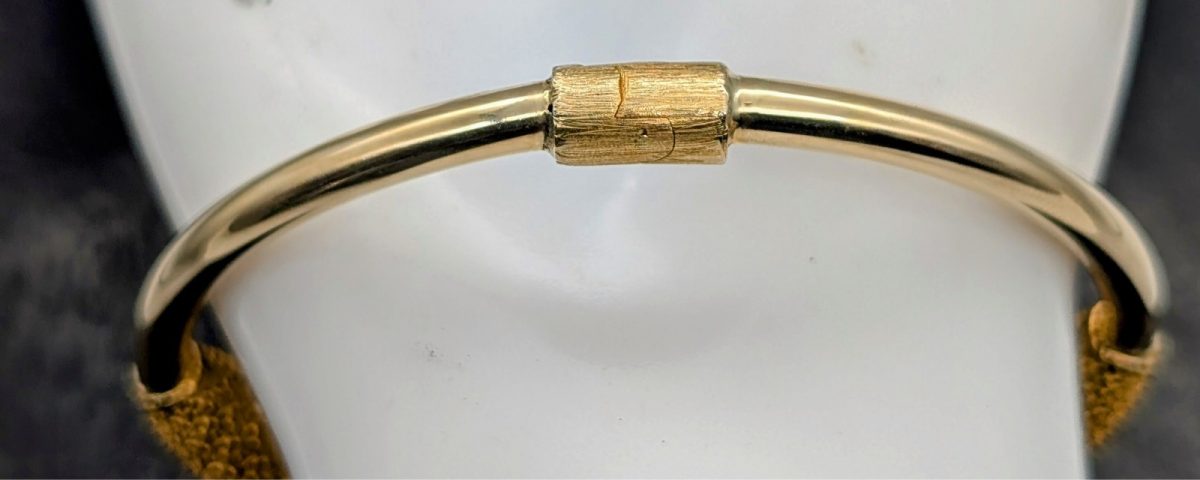 585/14K Gelbgold Flexibles Armreifen Armband- 17 g - 18cm #593
