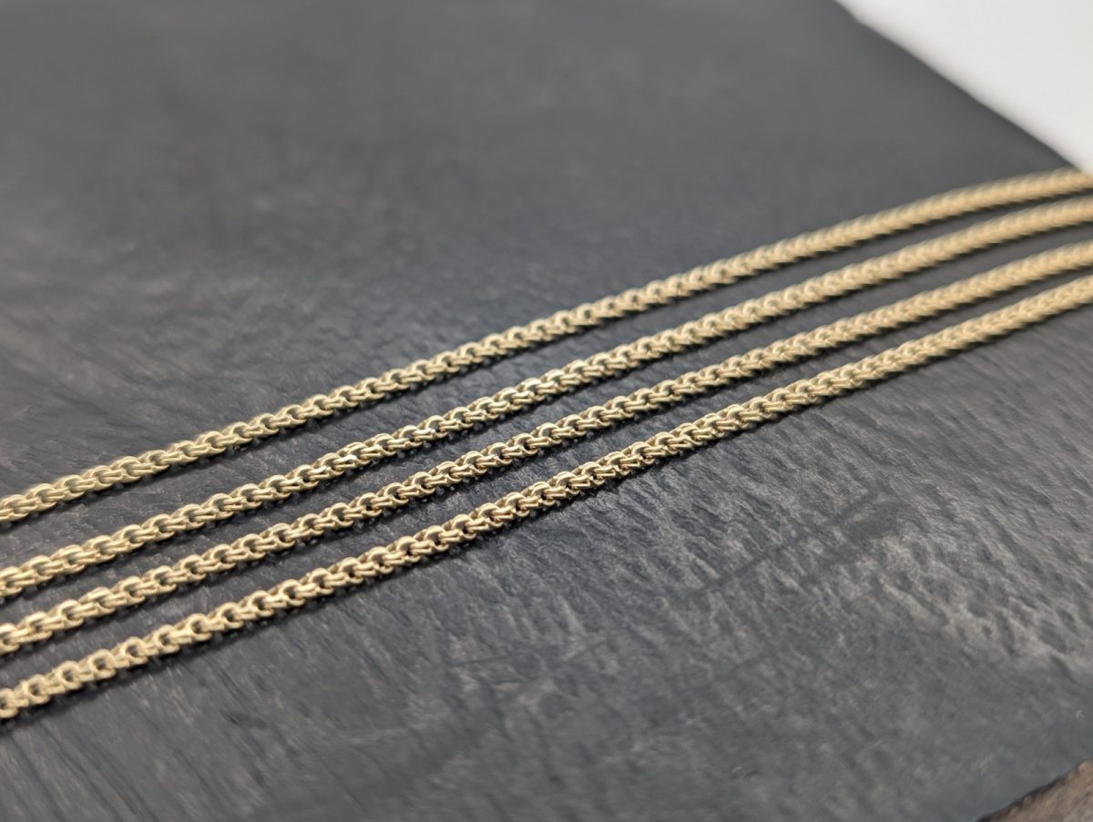 585/14K Gelbgold Panzerkette - 7,20 g - Gliederkette Kette 60cm #1481
