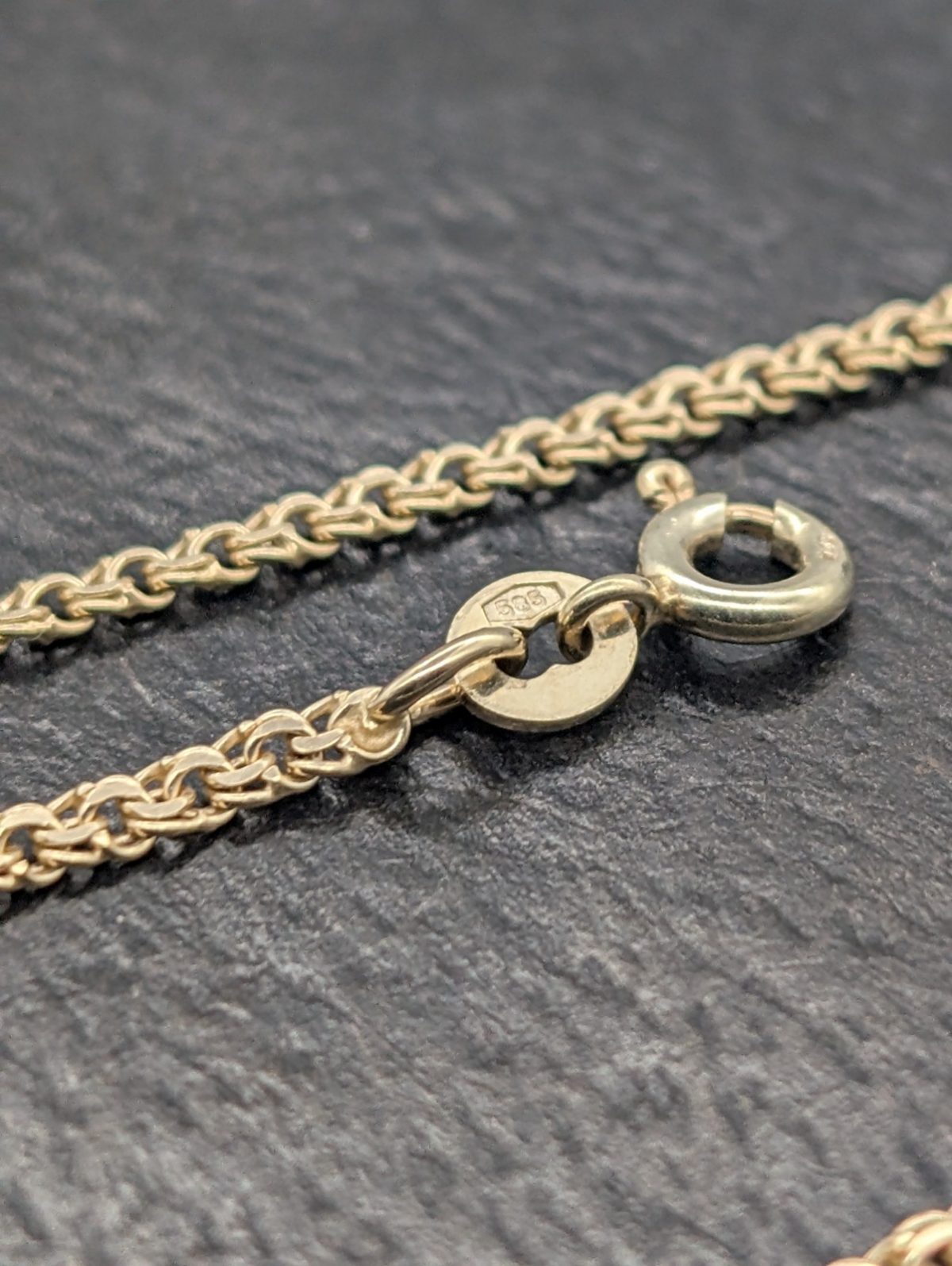 585/14K Gelbgold Panzerkette - 7,20 g - Gliederkette Kette 60cm #1481