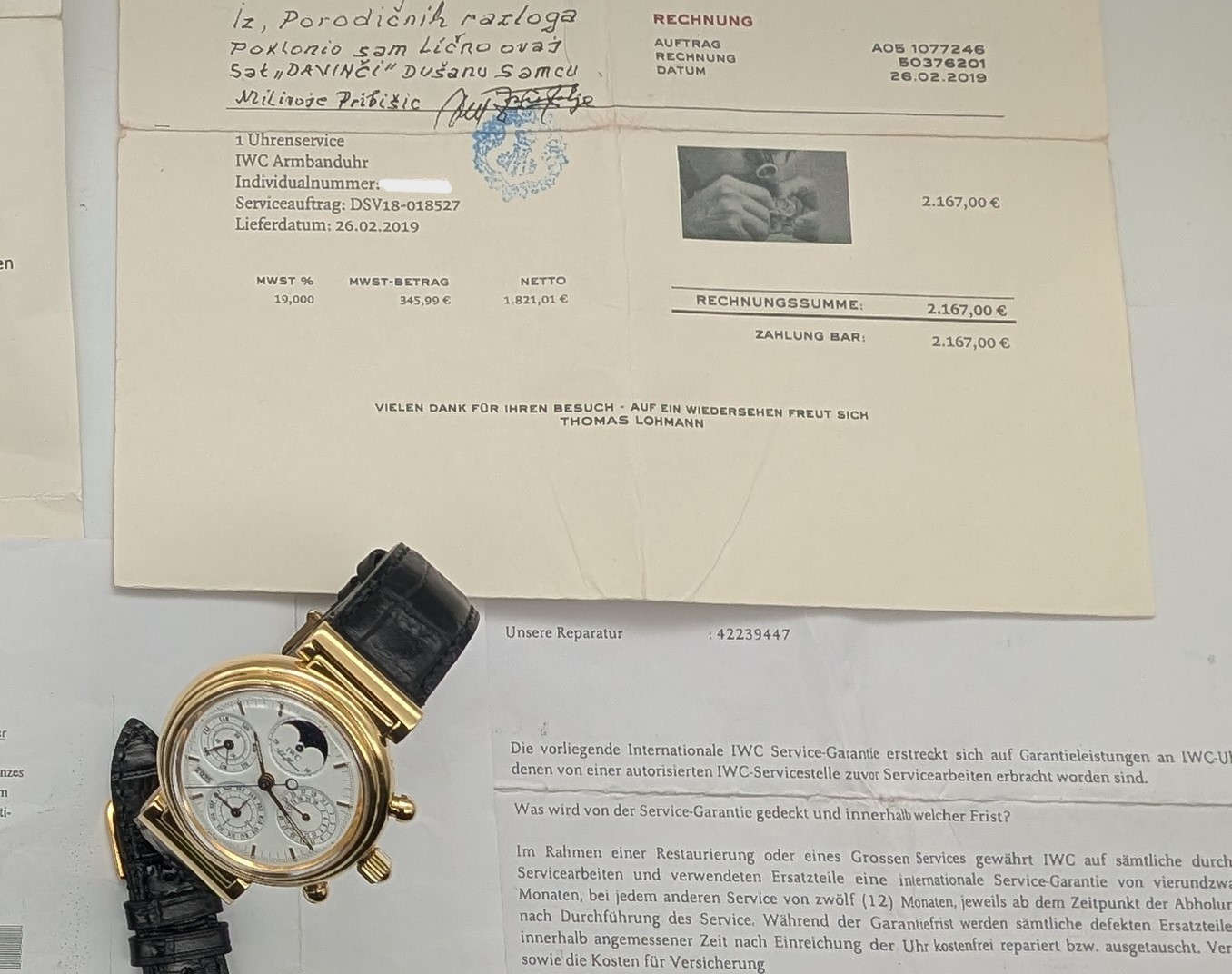 IWC Schaffhausen Da Vinci Chronograph Uhr | Ref. 3750 | Ø39mm | 750/18K #1485