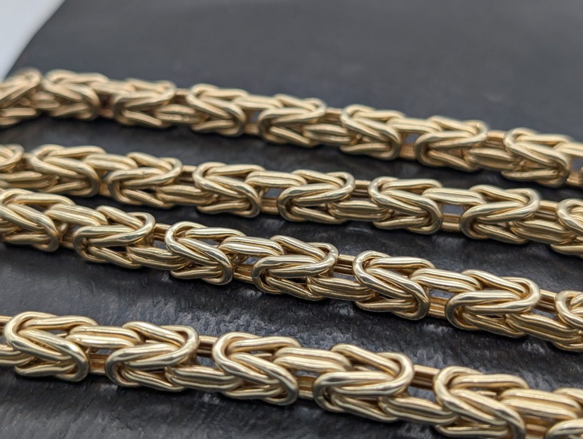 585/14K Gelbgold Königskette - 96,70 g - Gliederkette Kette 72cm #1466