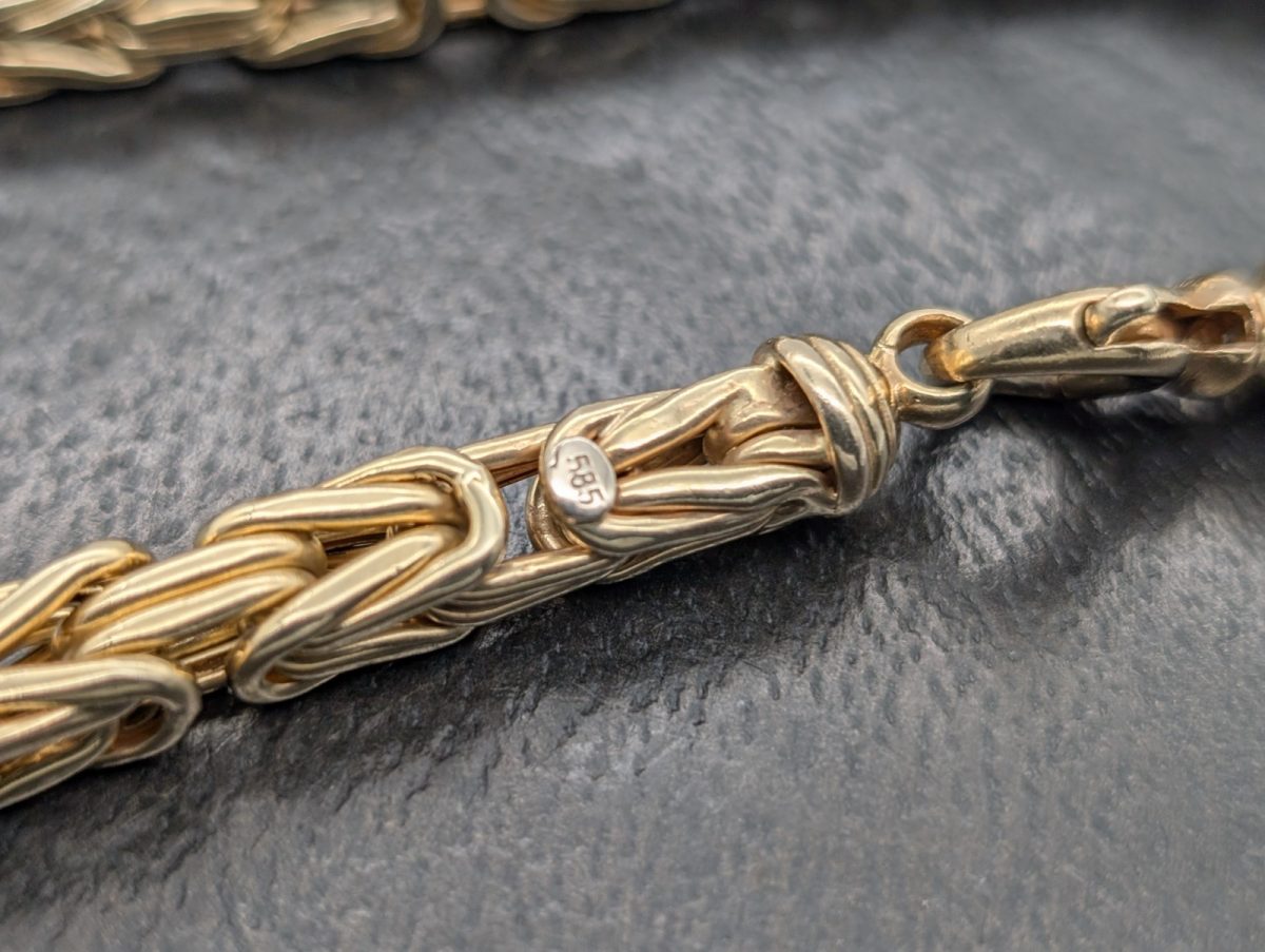 585/14K Gelbgold Königskette - 96,70 g - Gliederkette Kette 72cm #1466