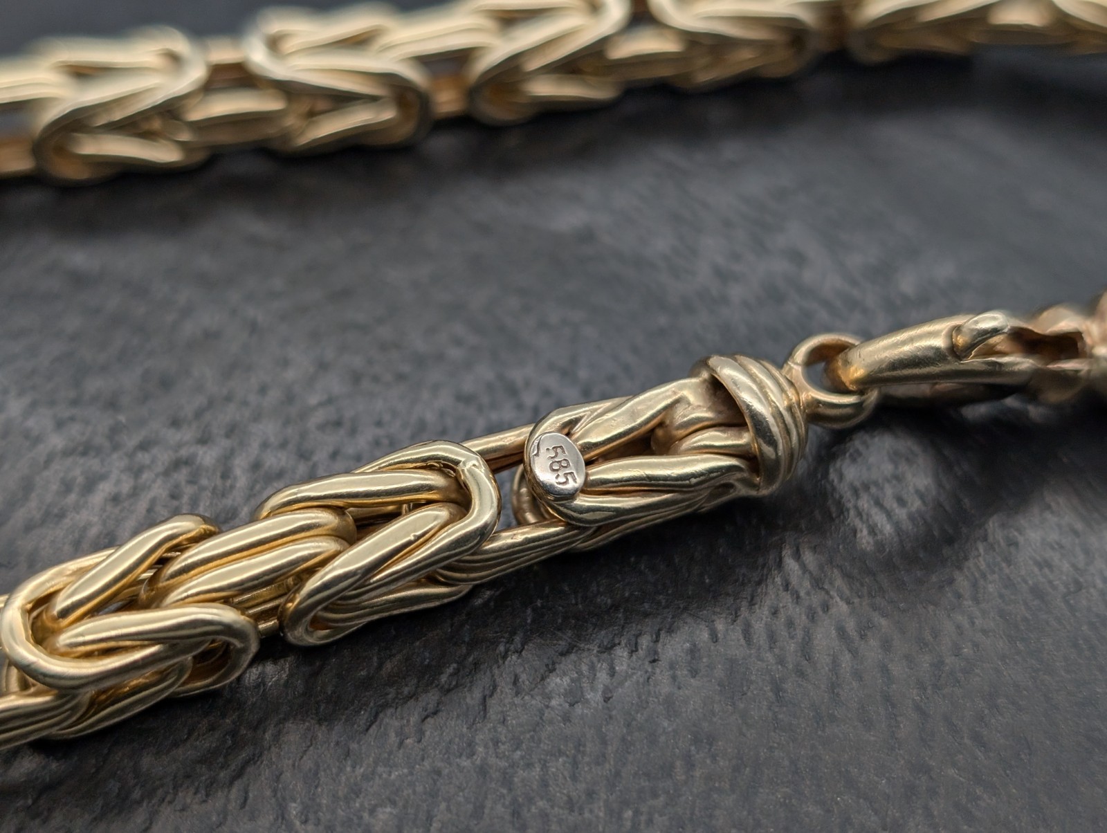 585/14K Gelbgold Königskette - 96,70 g - Gliederkette Kette 72cm #1466