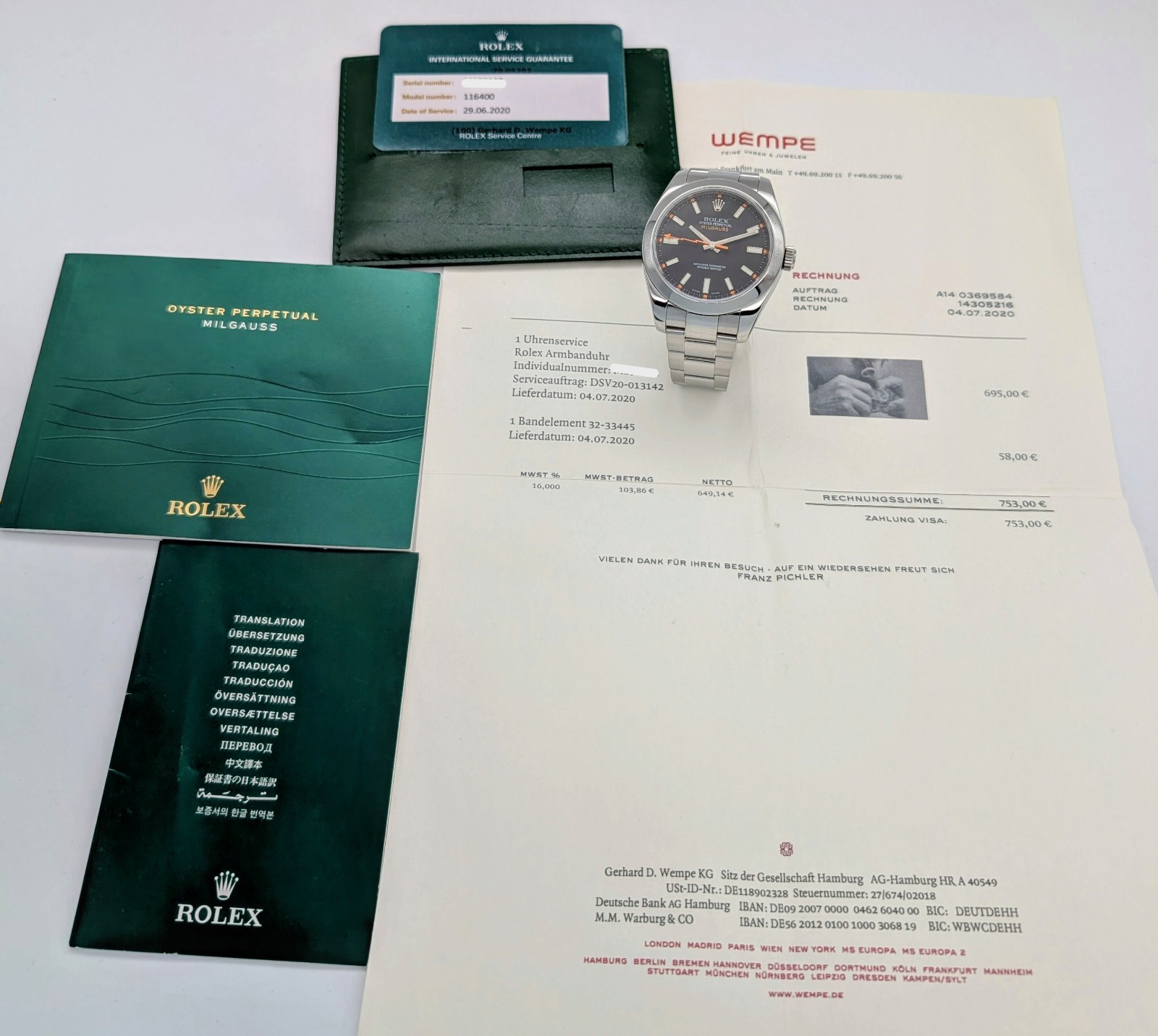 Rolex Milgauss | Ref. 116400 | Ø40mm | Black/Dial | Uhr aus 2007 #1495