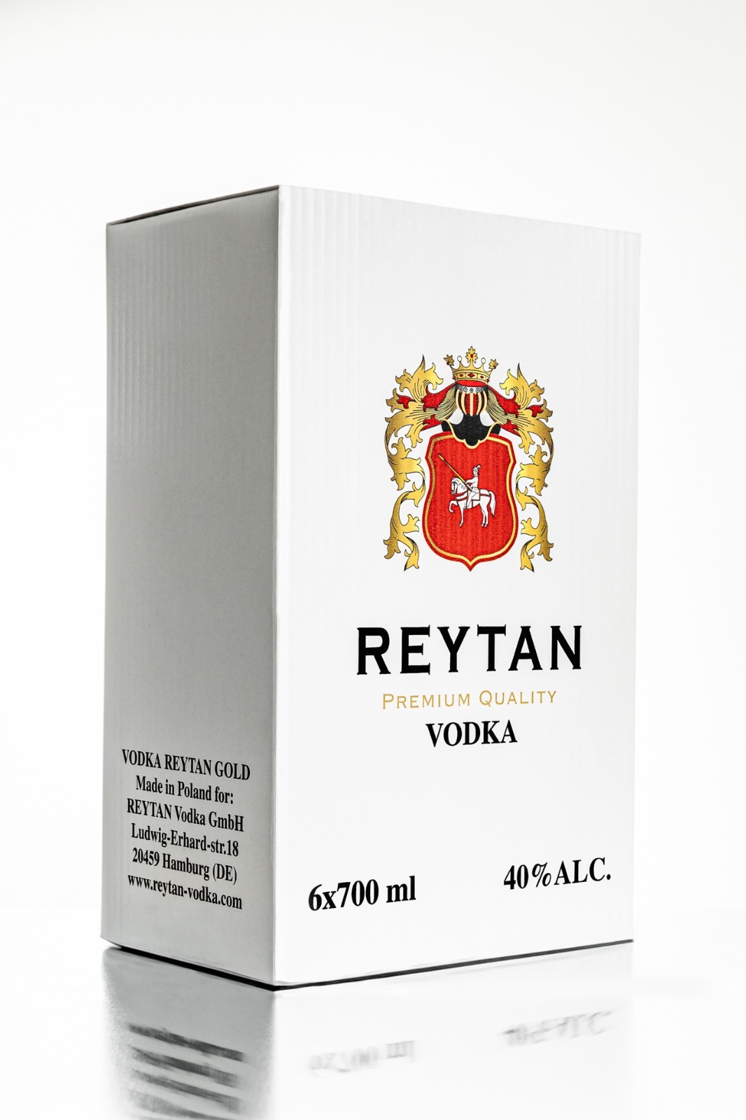 6 x REYTAN GOLD Premium-Vodka| 🏅 Proof Avards Gold Winner 2024 | 40% Vol.| 0,7l