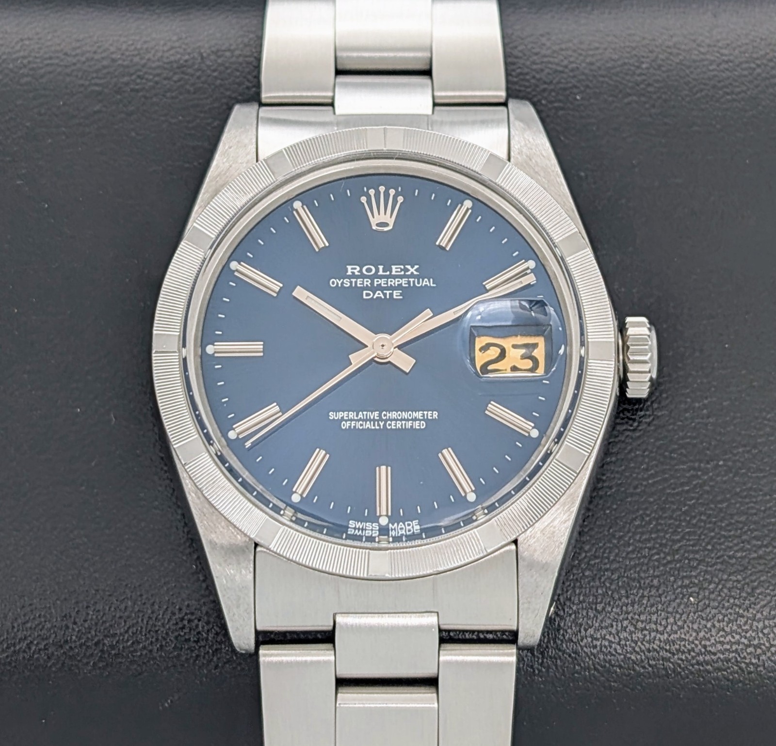 Rolex Oyster Perpetual Date 1501 Ø34mm 1973 Blue Dial Uhr #1339