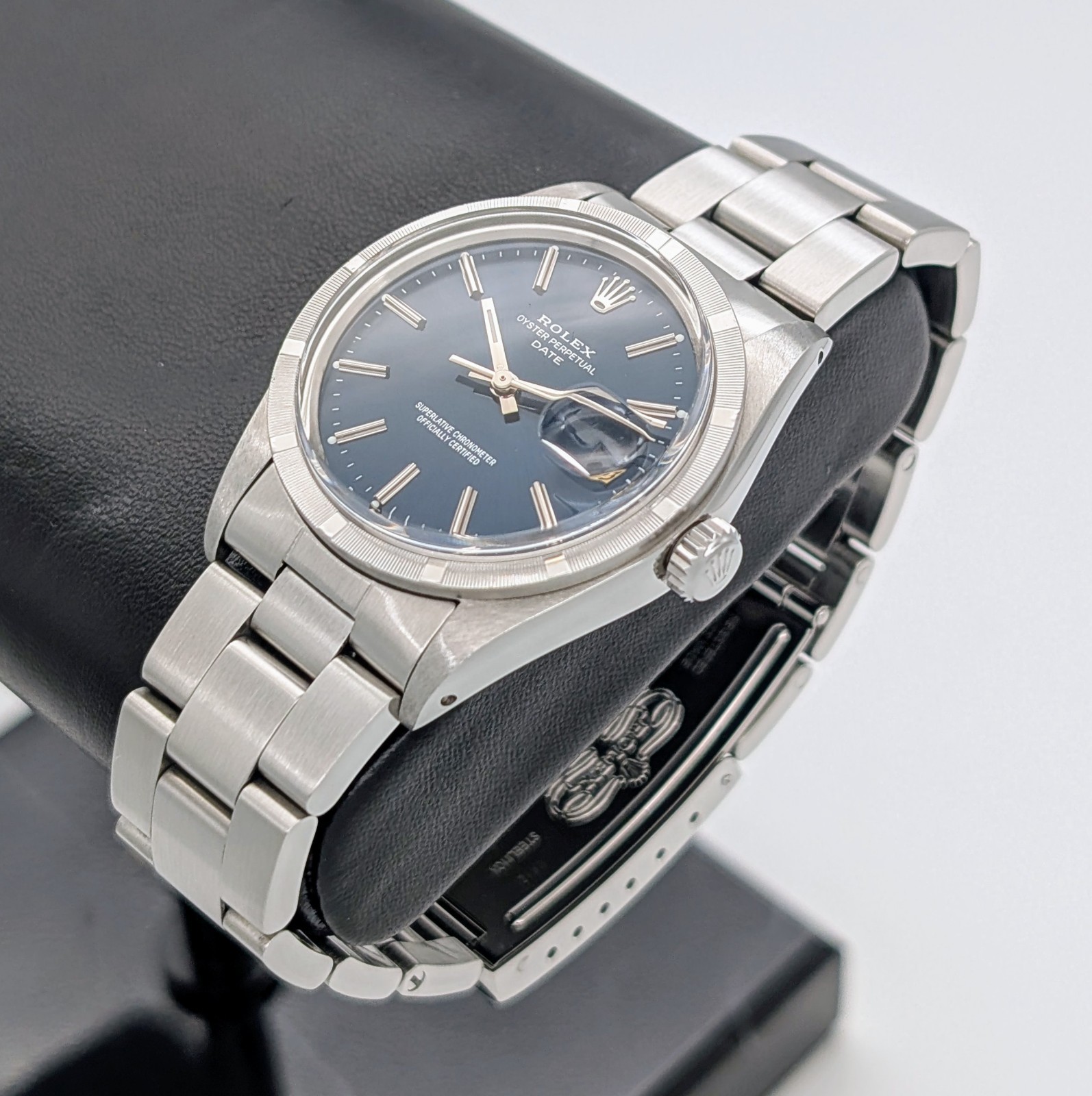 Rolex Oyster Perpetual Date 1501 Ø34mm 1973 Blue Dial Uhr #1339