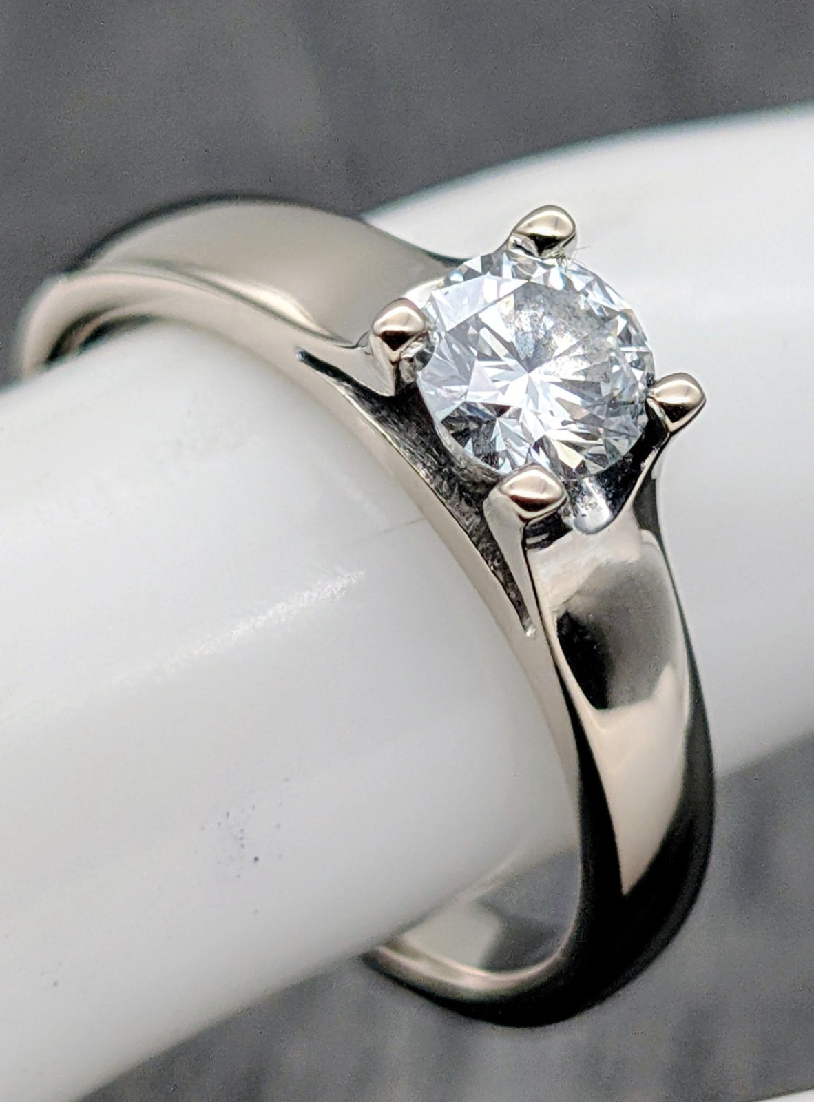 585/14K Weißgold Damenring – 5,10 g – Größe 55 – 0,55 ct Brillant (TW/VS) #1548