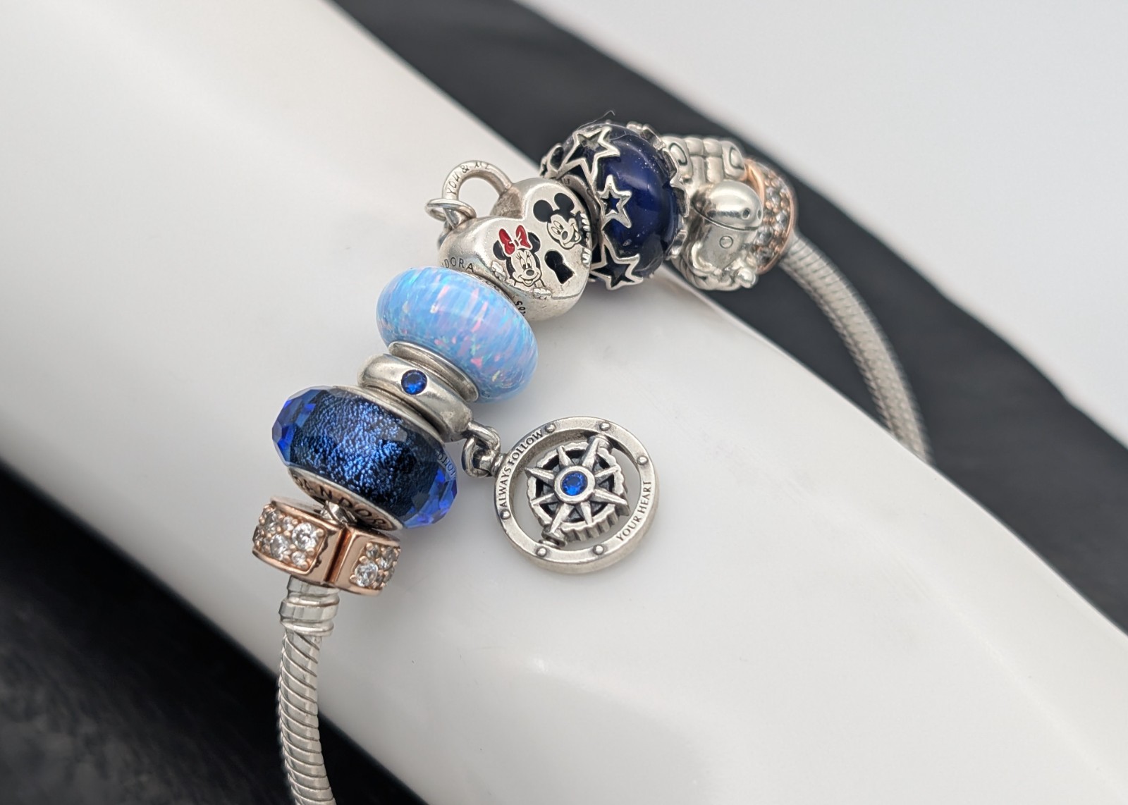 Pandora 925 Sterling Silber Armband - 41,70 g - Charmarmband 21cm #1490