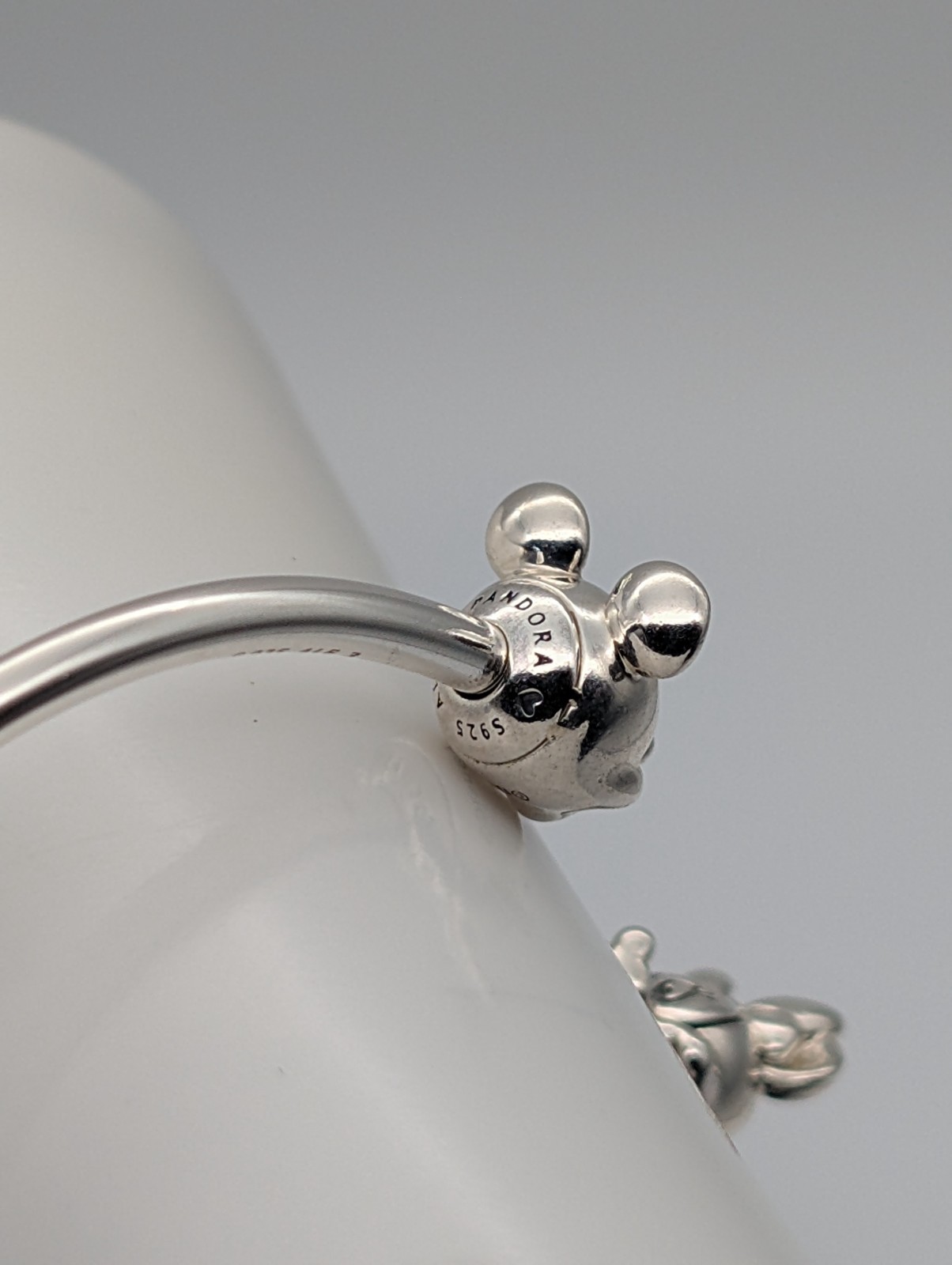 Pandora 925 Silber Armreifen – 19,50g – 16cm Disney Mickey & Minnie #1486