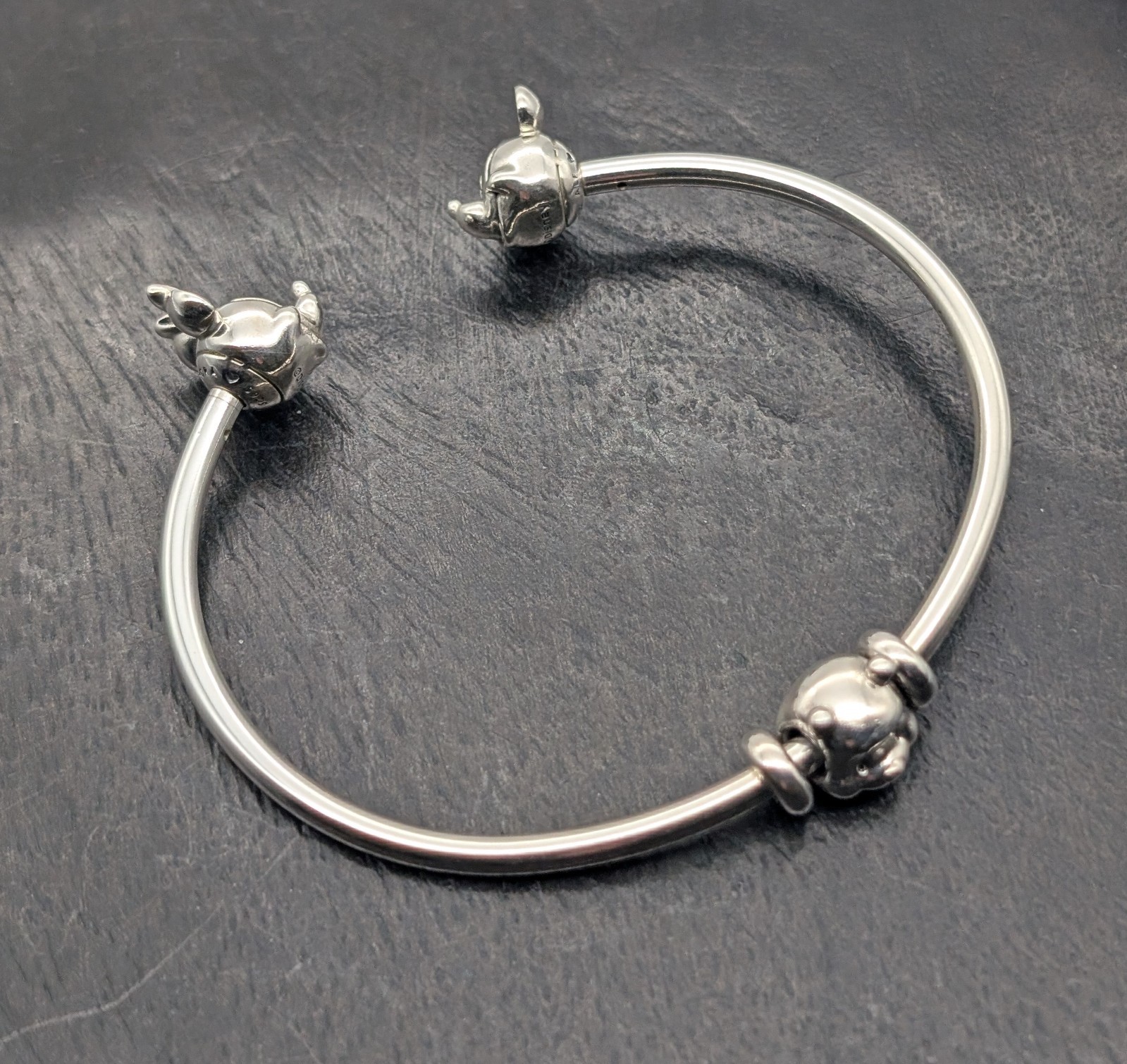 Pandora 925 Silber Armreifen – 19,50g – 16cm Disney Mickey & Minnie #1486