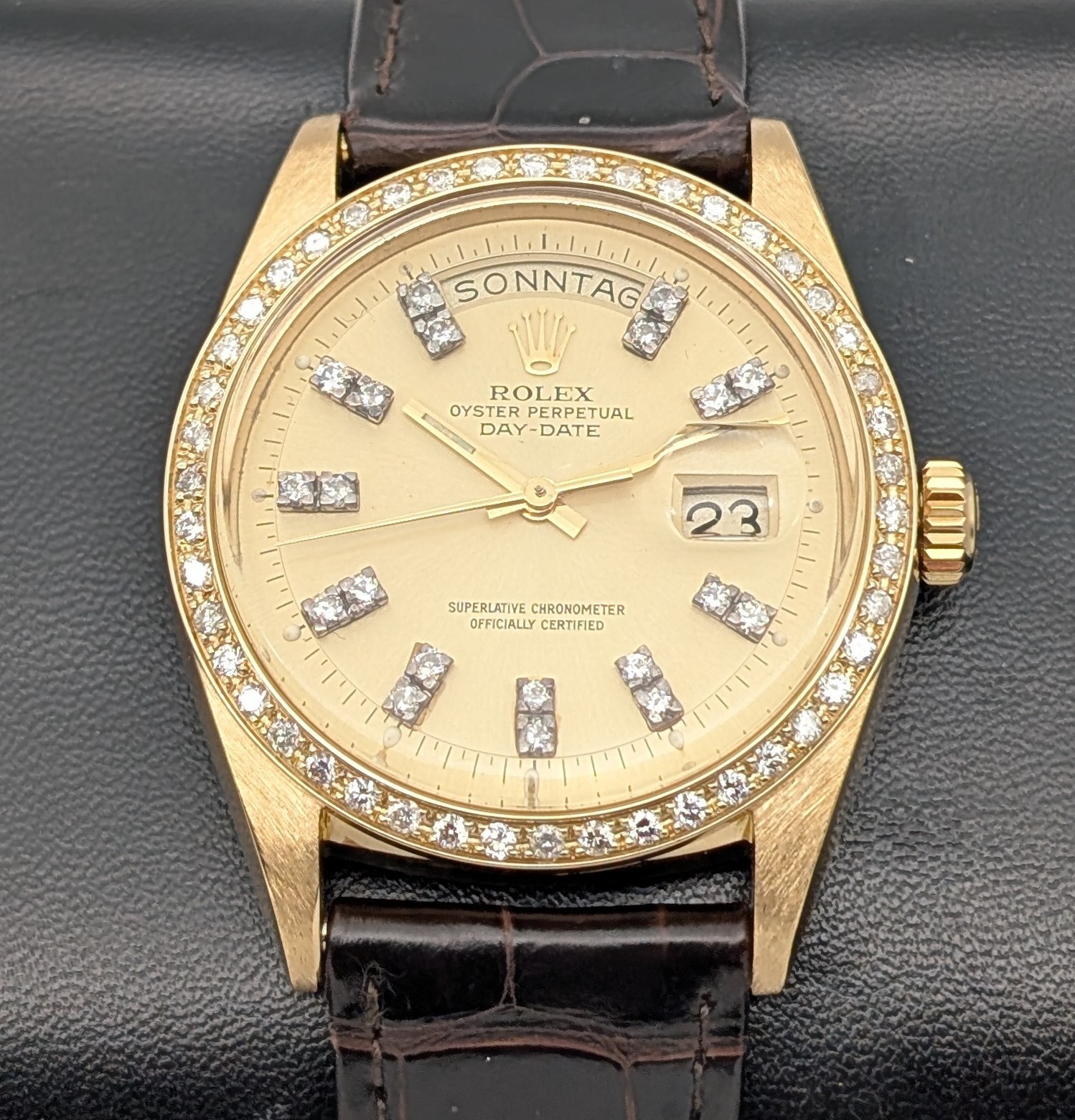 Rolex Day-Date | Ref. 1803 | Ø36mm | Diamond Gold Dial | Uhr aus 1973 #1586