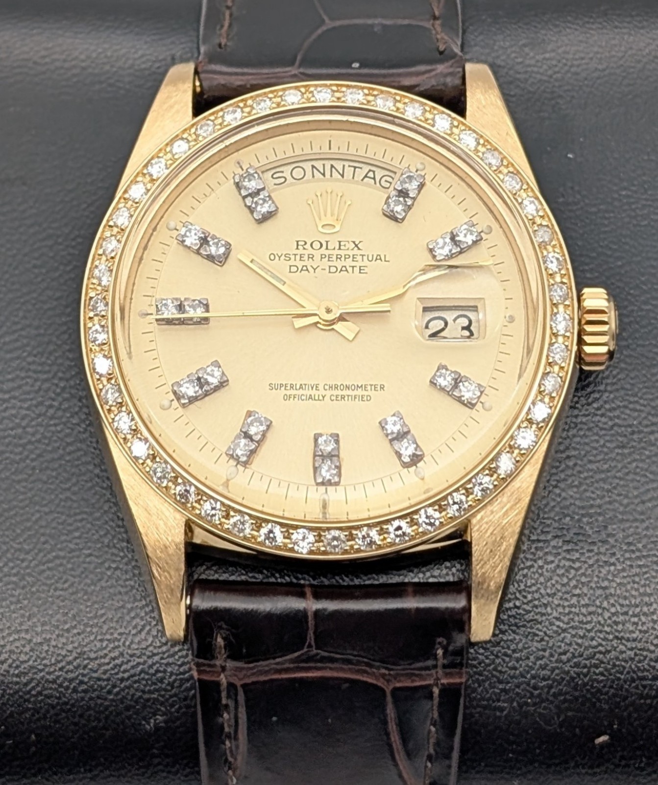 Rolex Day-Date | Ref. 1803 | Ø36mm | Diamond Gold Dial | Uhr aus 1973 #1586