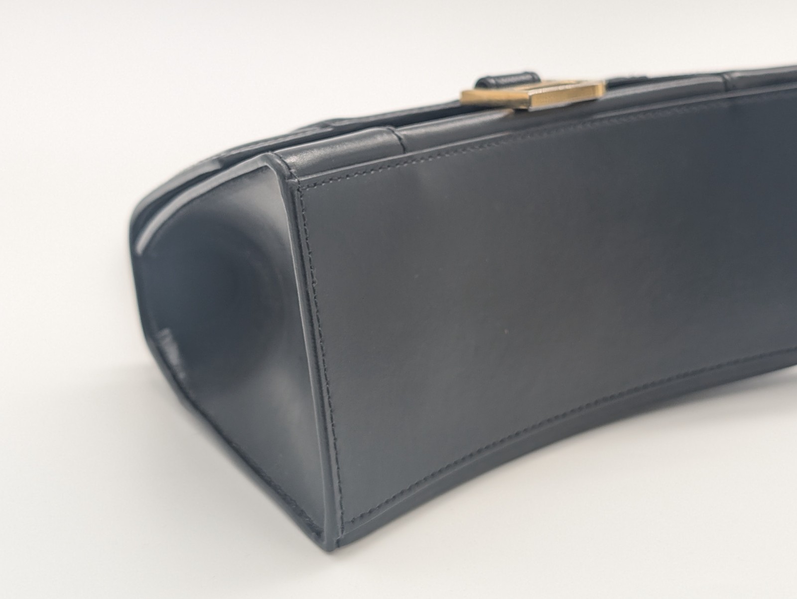 BALENCIAGA Hourglass Top Handle XS – Schwarz Leder Schultertasche #1623