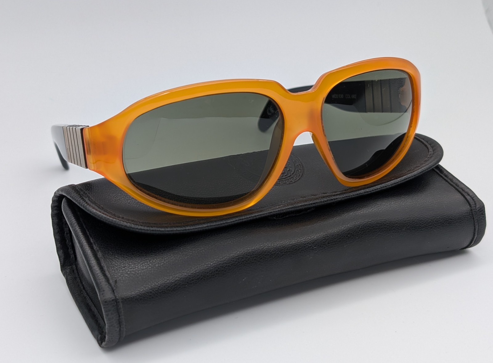 Gianni Versace Vintage Designer Sonnenbrille Orange/Black –Mod.530 Col:682 #1628