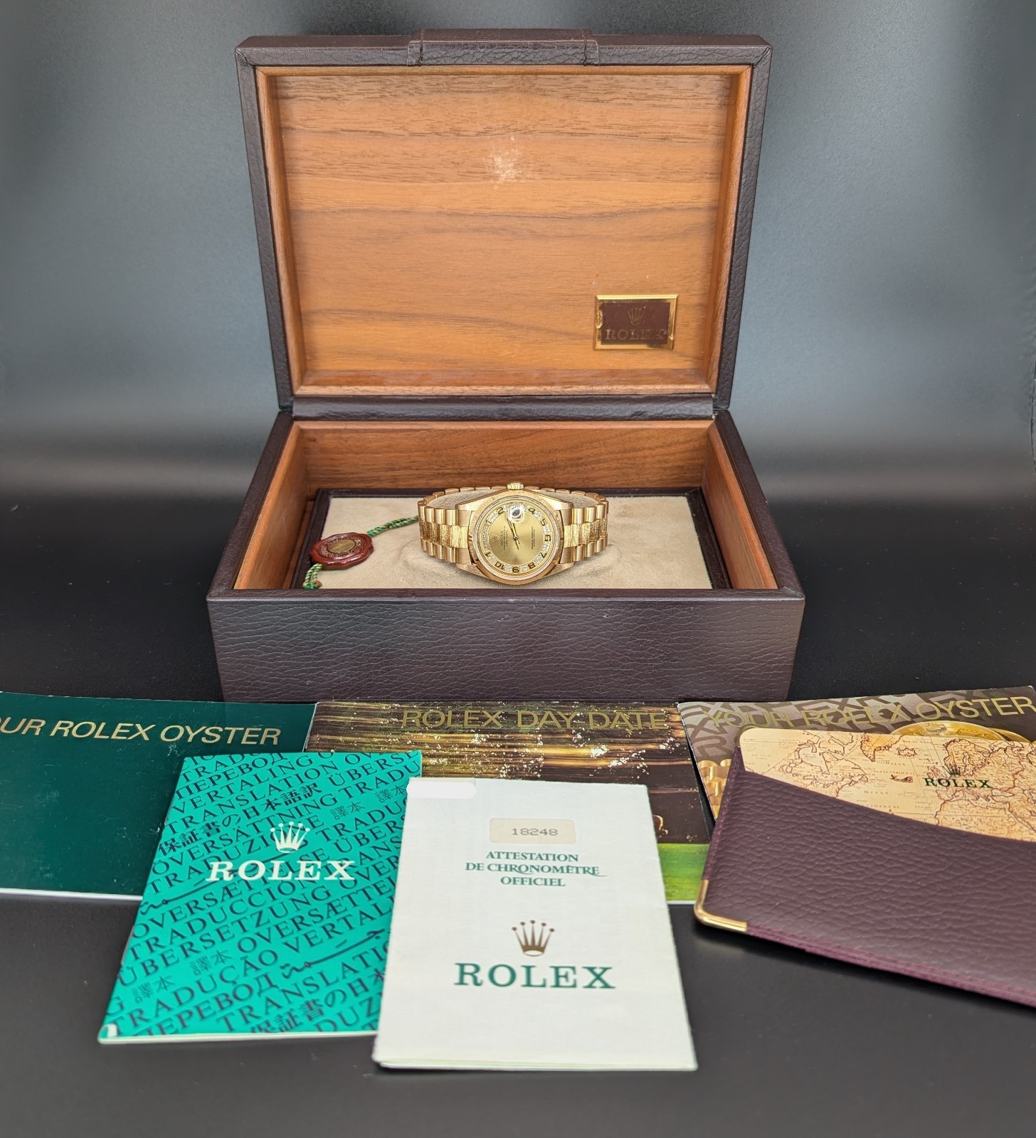 Rolex Day-Date President 18248 | Ø36mm | Diamond Gold/Dial | Uhr Full Set #1834