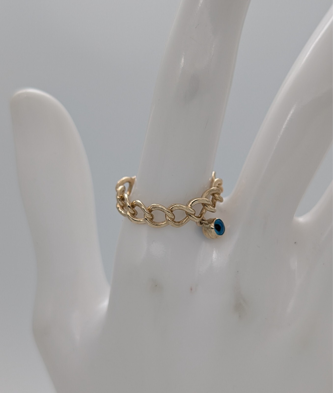 Auge Panzerring Siegelring Ring 585/14K 3,00Gr. Gelbgold Gr.57 #1003