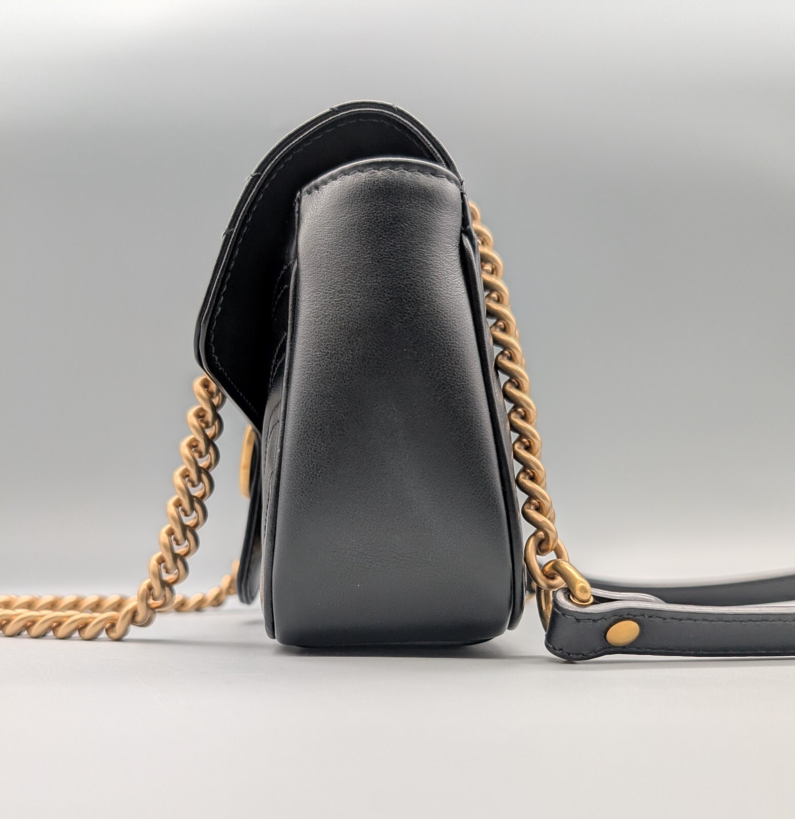 GG Gucci Marmont Mini-Schultertasche Schwarz Umhängetasche Tasche #840