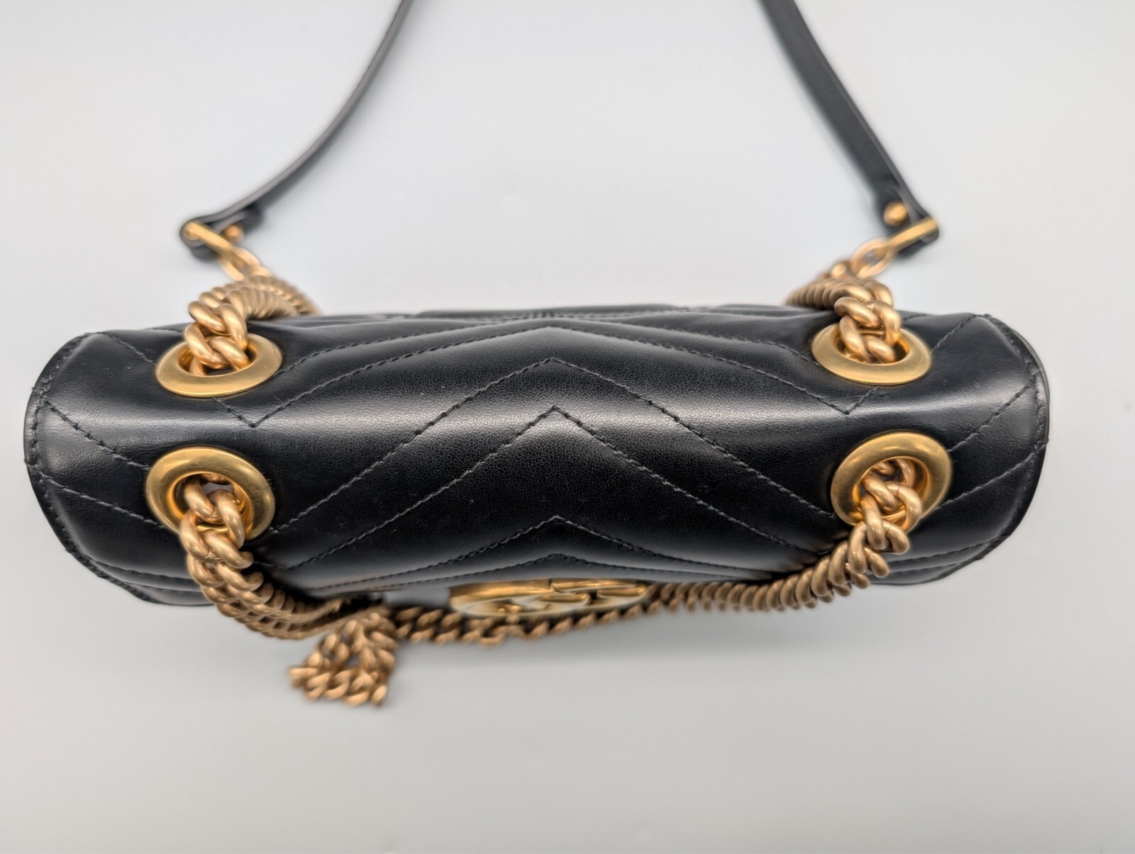 GG Gucci Marmont Mini-Schultertasche Schwarz Umhängetasche Tasche #840